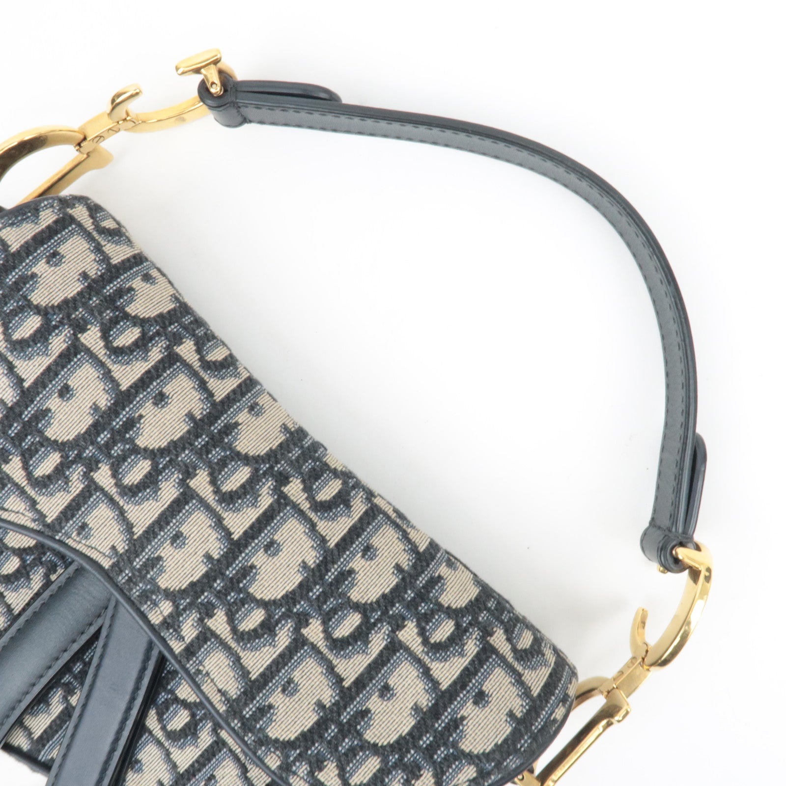 Christian Dior Oblique Trotter Mini Saddle Bag Navy