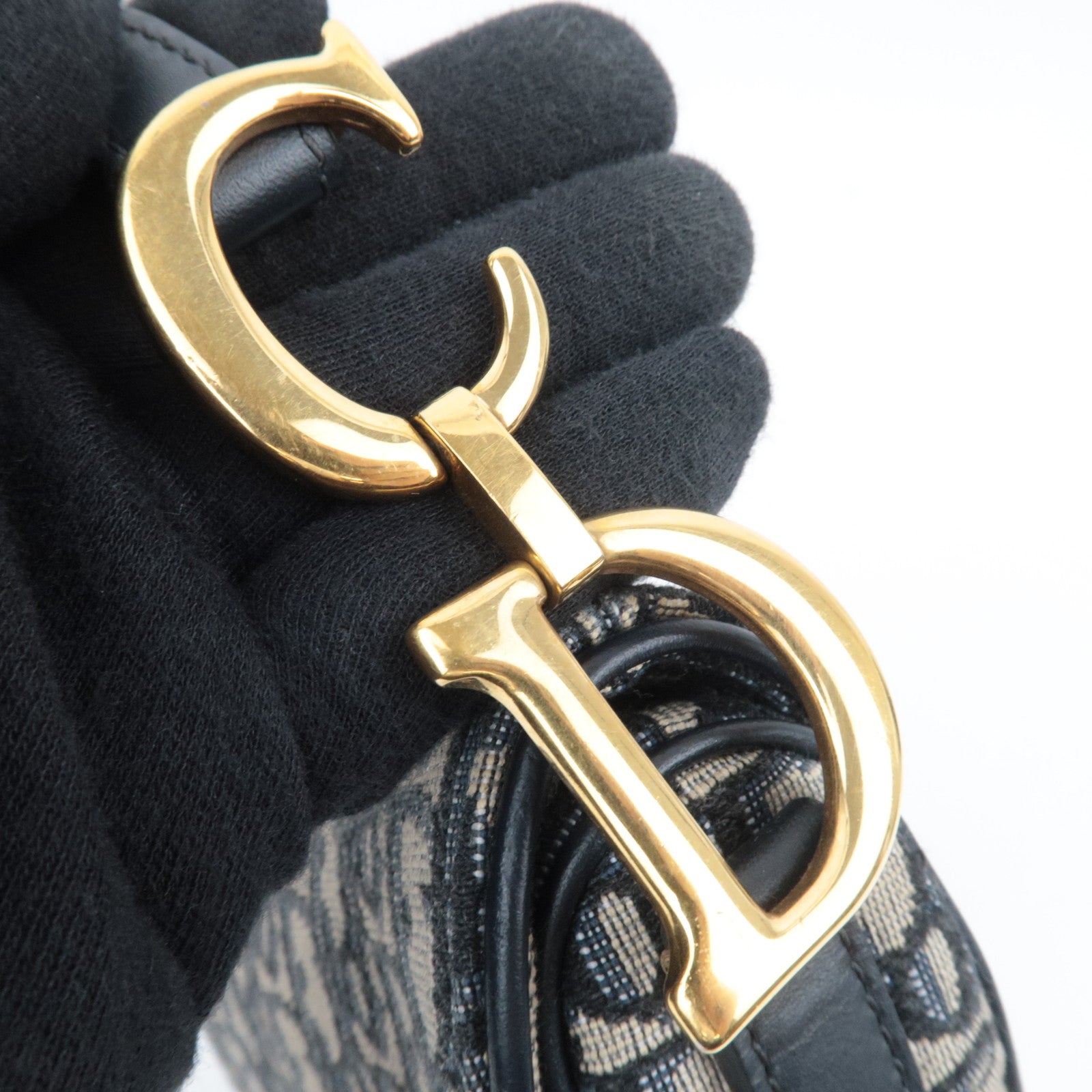 Christian Dior Oblique Trotter Mini Saddle Bag Navy