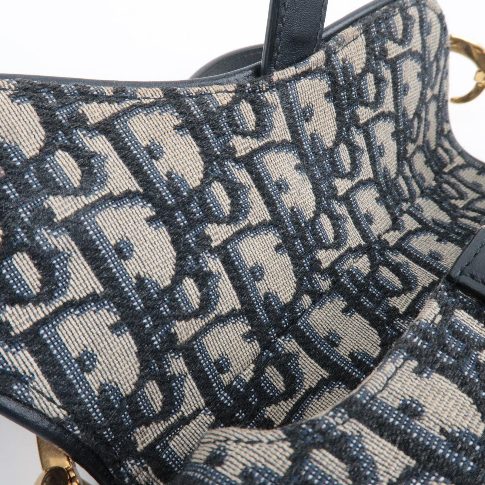 Christian Dior Oblique Trotter Mini Saddle Bag Navy