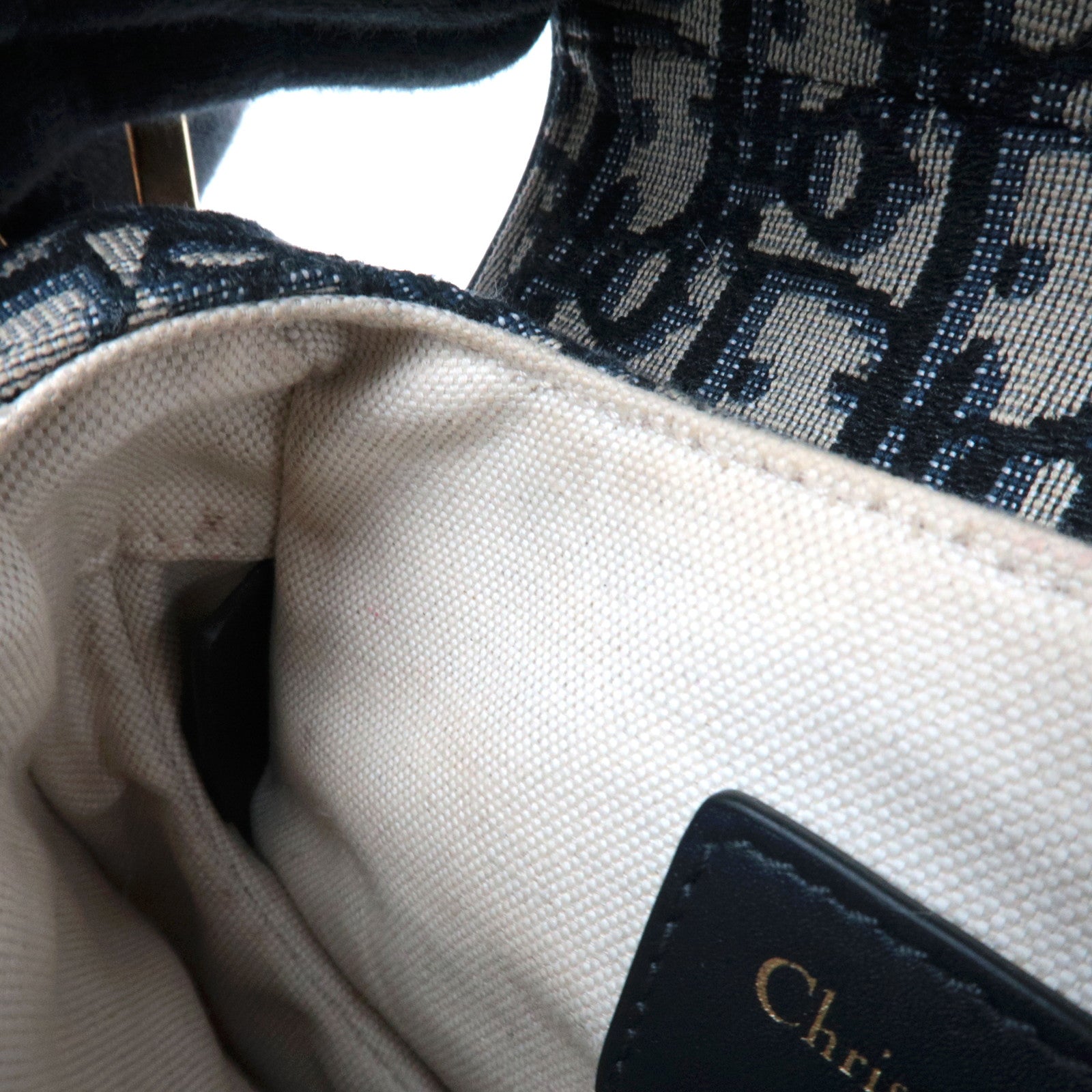 Christian Dior Oblique Trotter Mini Saddle Bag Navy