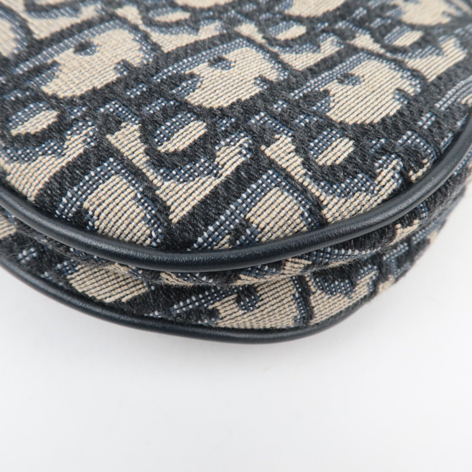 Christian Dior Oblique Trotter Mini Saddle Bag Navy