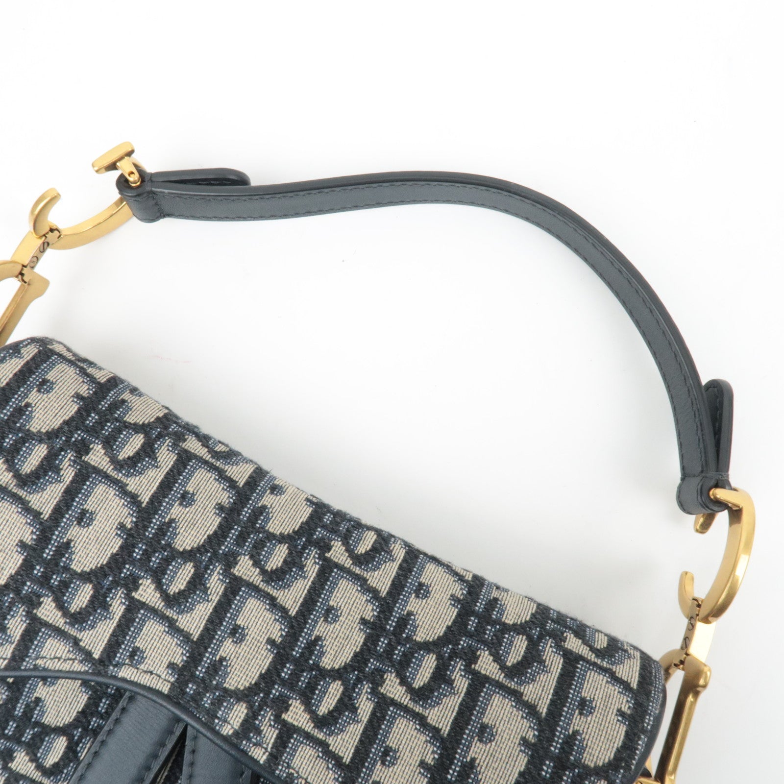 Christian Dior Oblique Trotter Mini Saddle Bag Navy