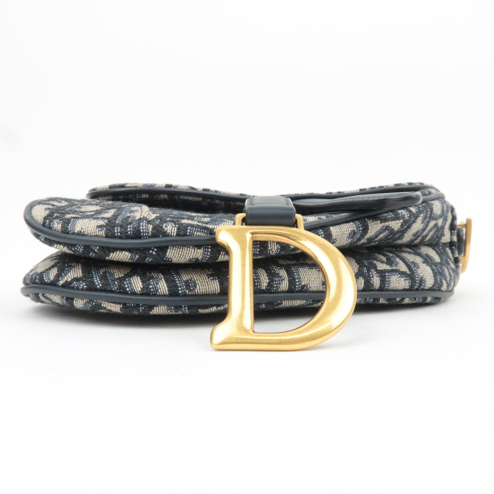 Christian Dior Oblique Trotter Mini Saddle Bag Navy