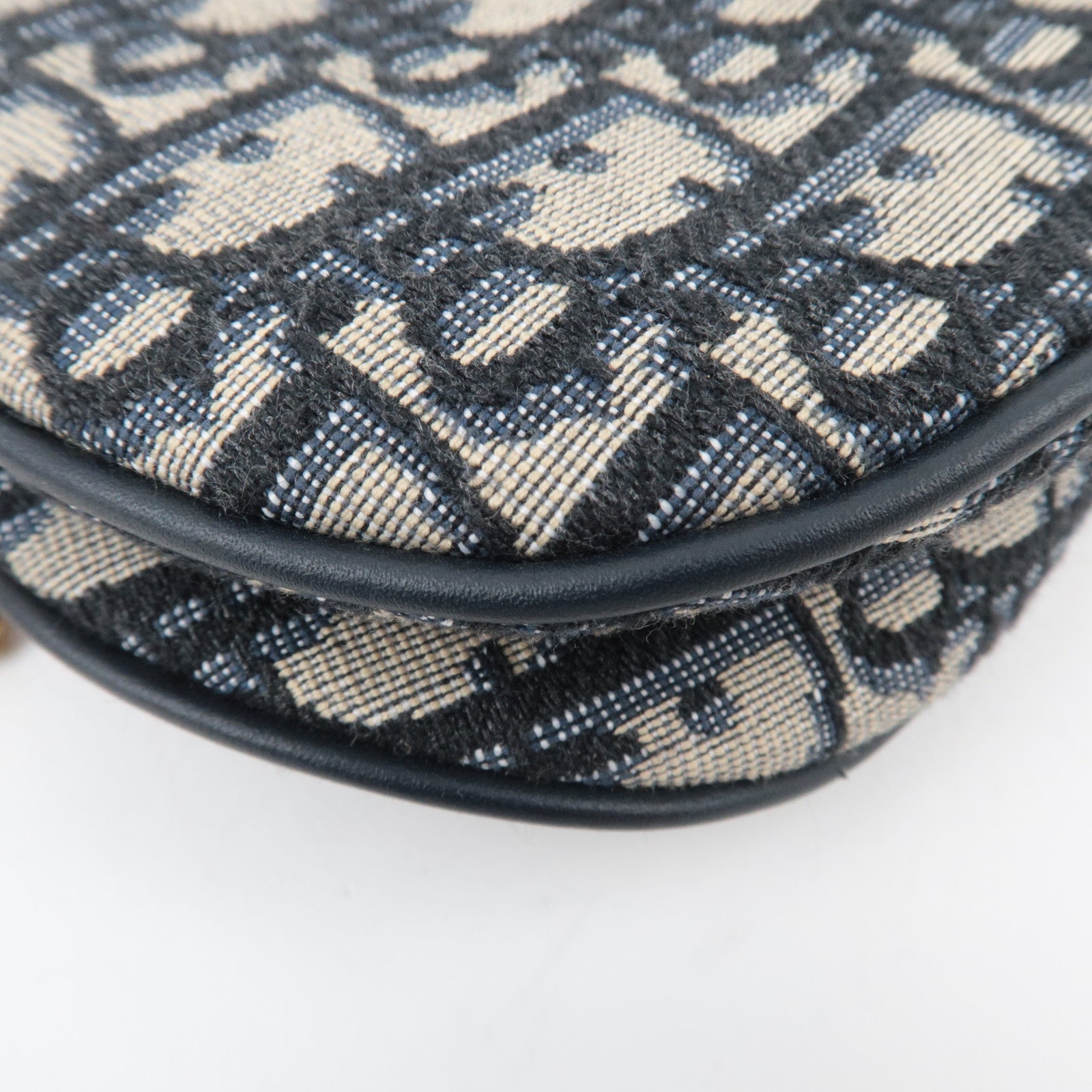 Christian Dior Oblique Trotter Mini Saddle Bag Navy