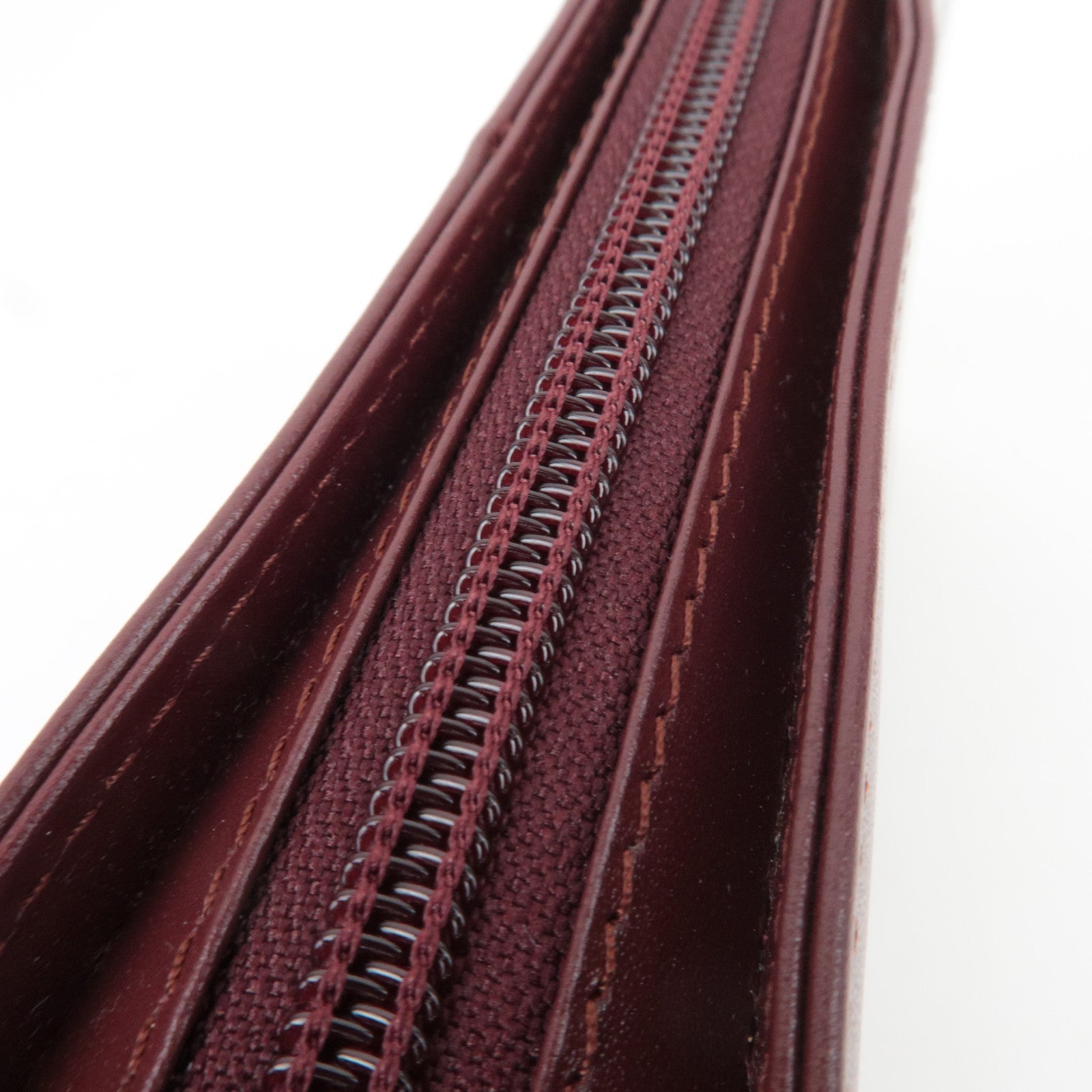Cartier Must Line Leather Clutch Bag Bordeaux