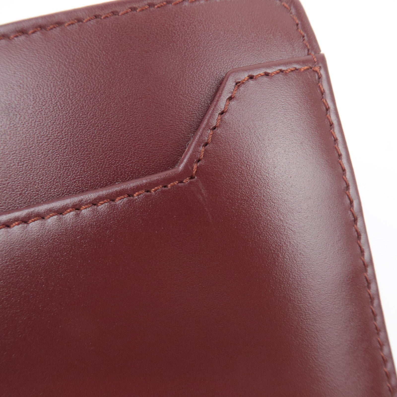 Cartier Must Line Leather Clutch Bag Bordeaux