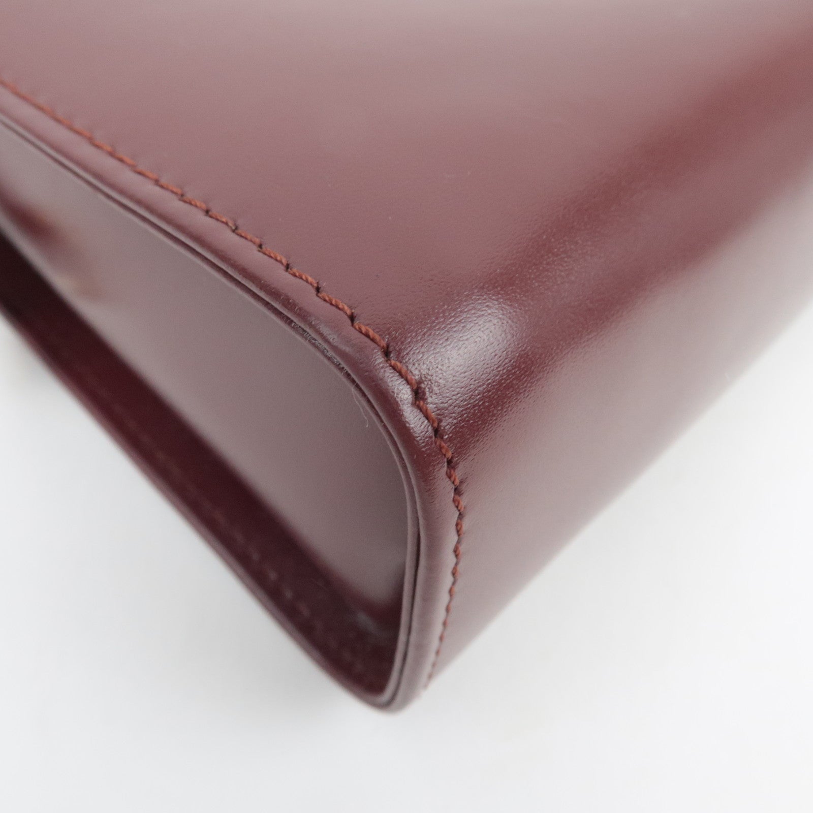 Cartier Must Line Leather Clutch Bag Bordeaux