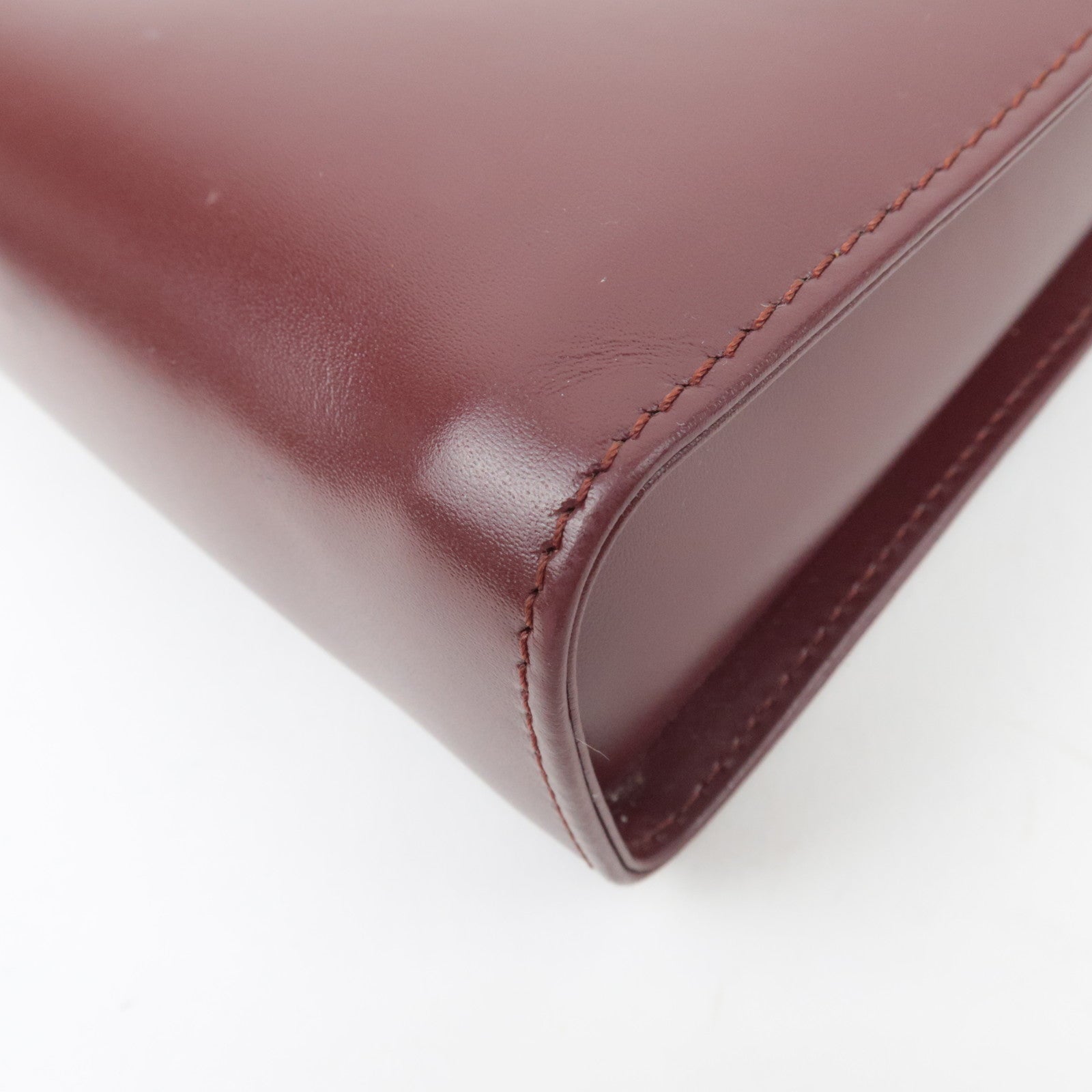 Cartier Must Line Leather Clutch Bag Bordeaux