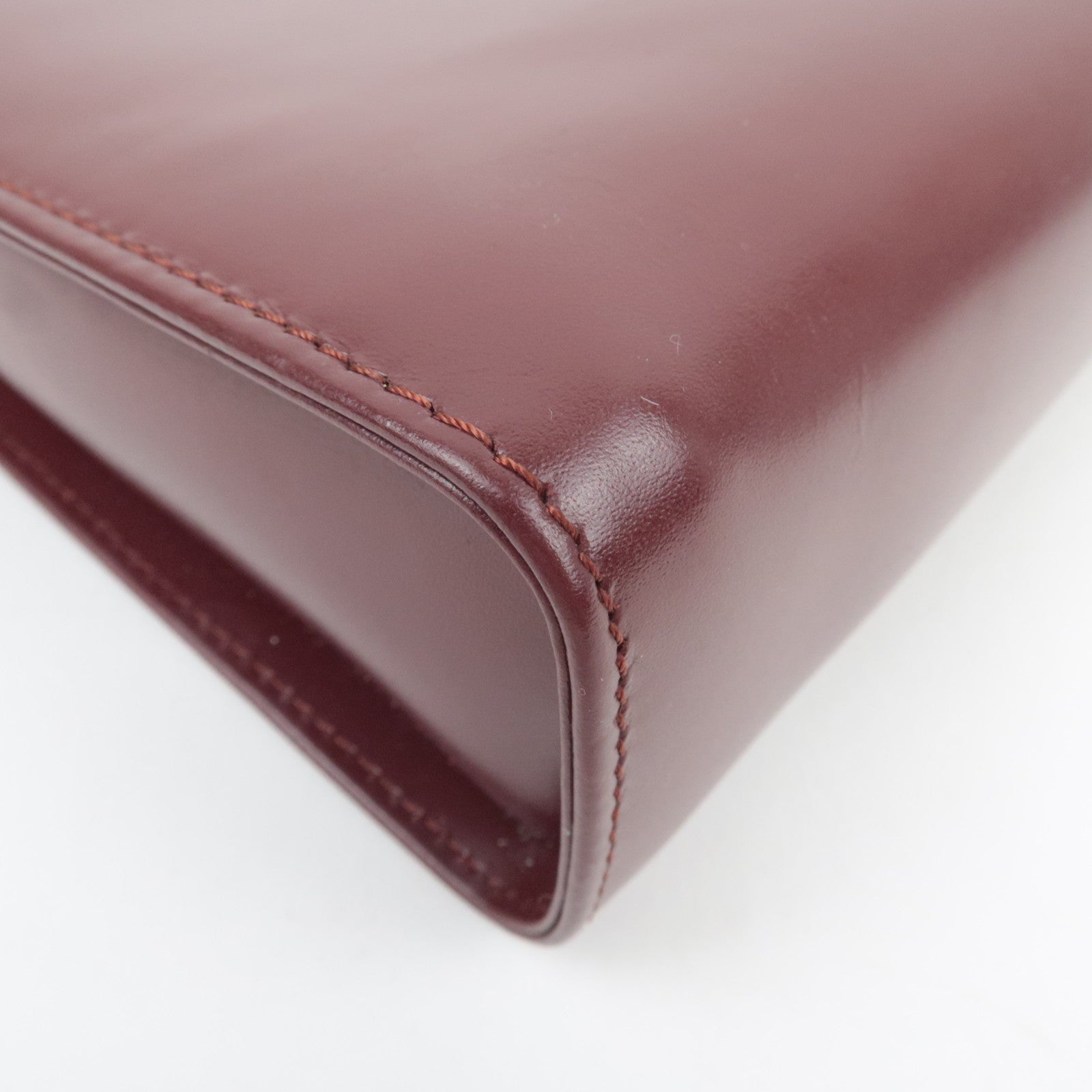 Cartier Must Line Leather Clutch Bag Bordeaux
