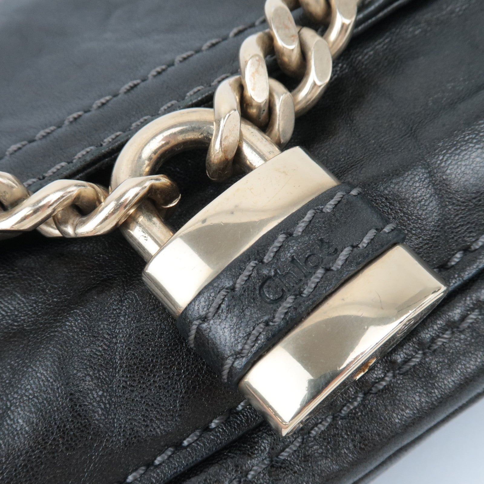 Chloe Capsule Paddington Small Leather Shoulder Bag Black