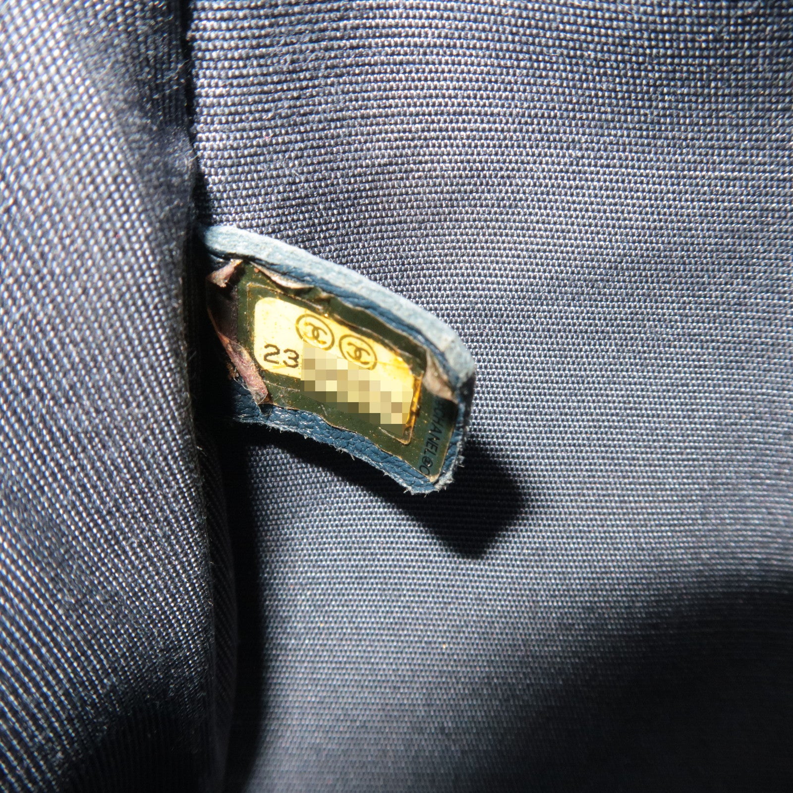 CHANEL Matelasse Calf Leather 2Way Chain Shoulder Bag Navy