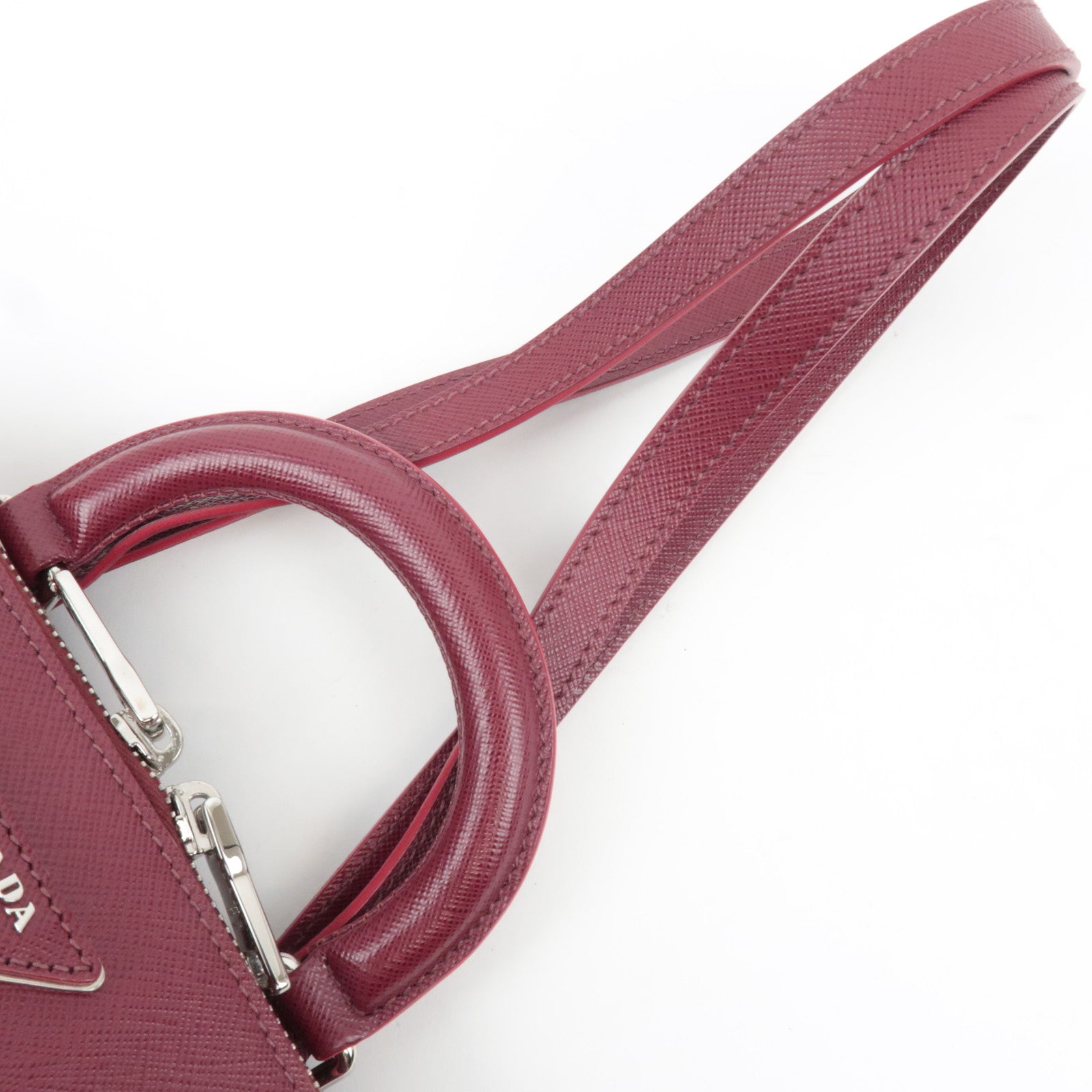 PRADA Saffiano Leather 2Way Backpack Bordeaux