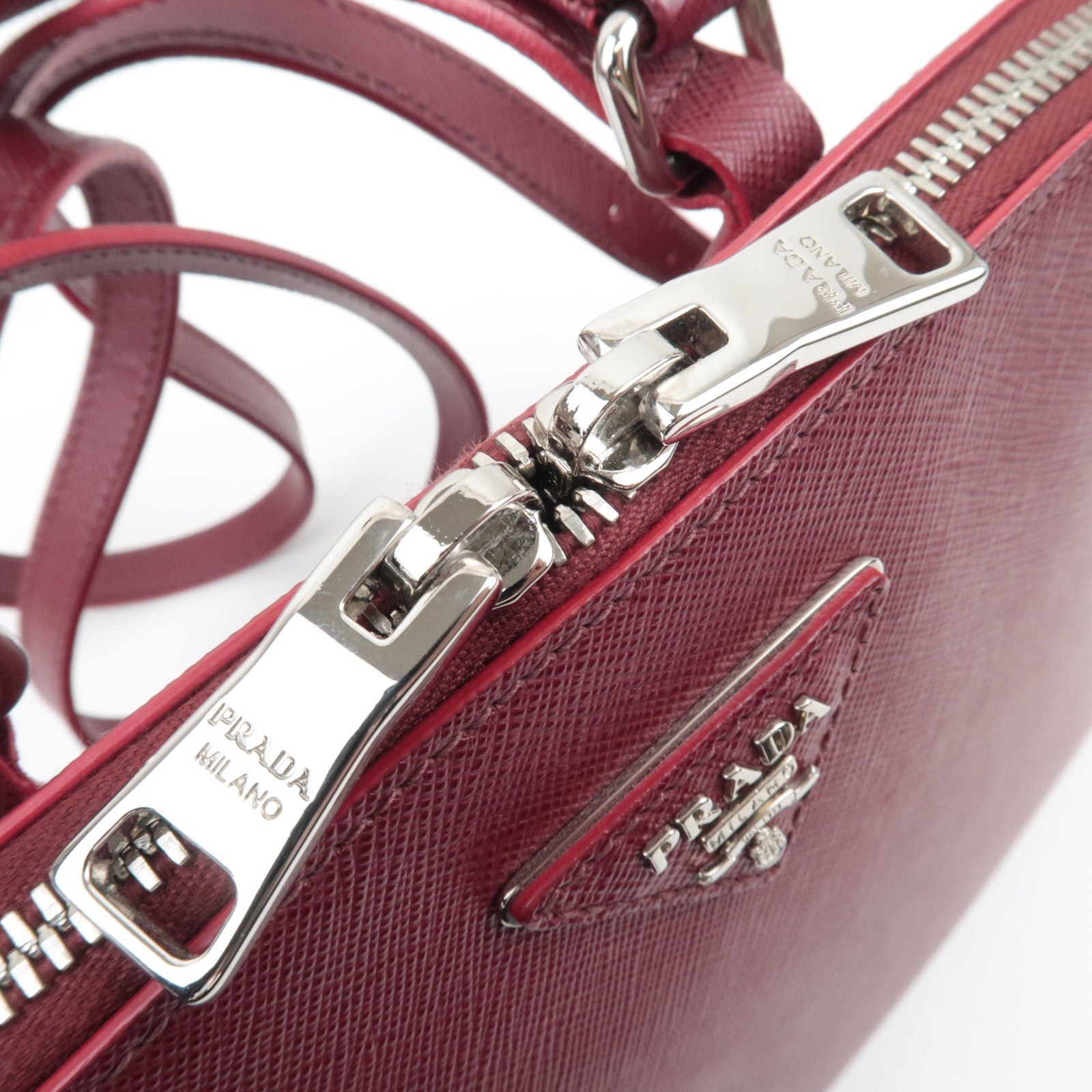 PRADA Saffiano Leather 2Way Backpack Bordeaux