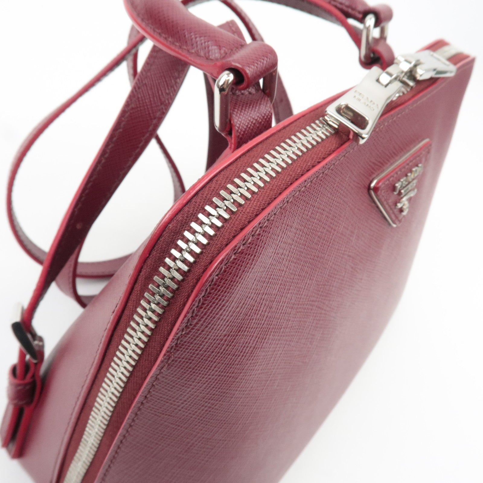 PRADA Saffiano Leather 2Way Backpack Bordeaux