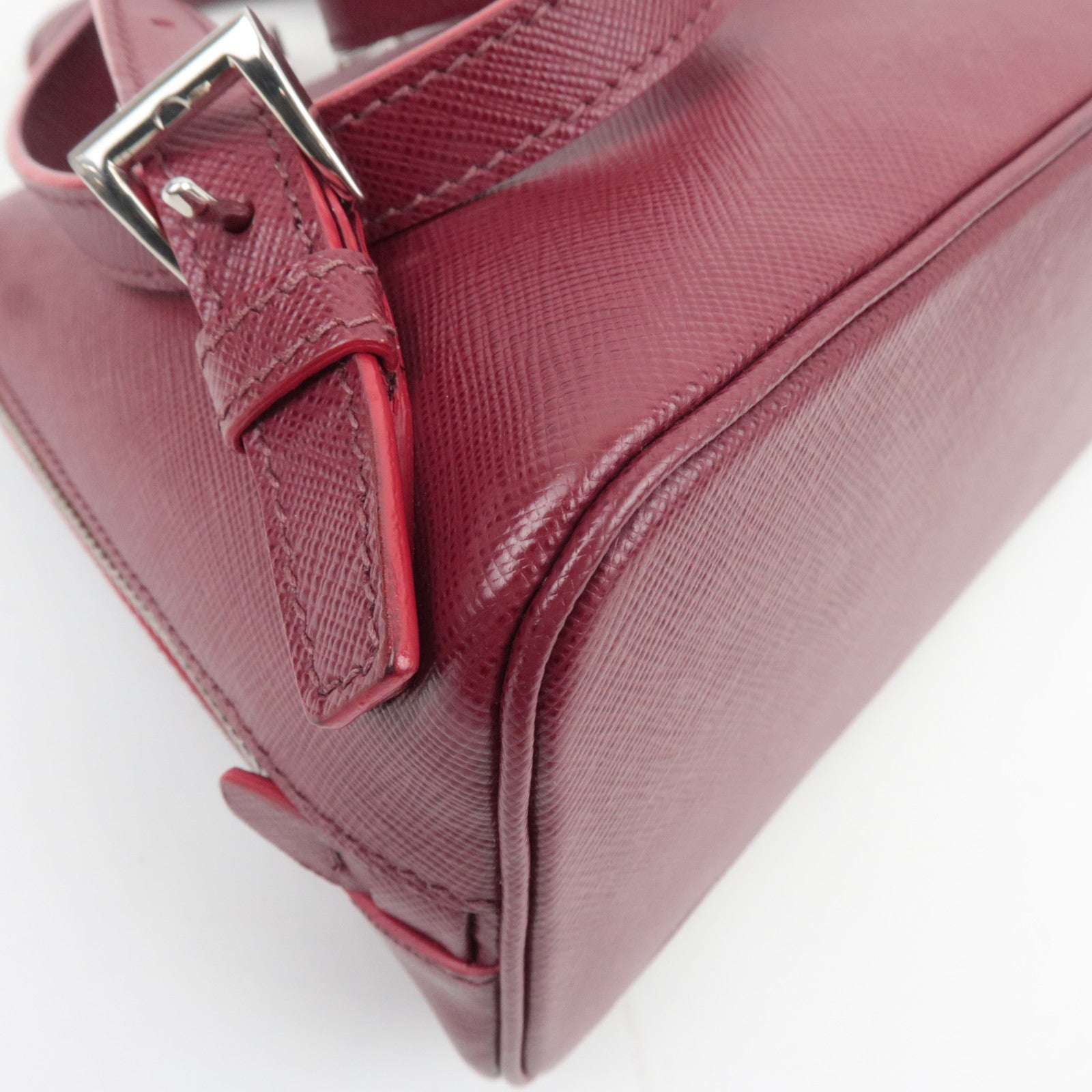 PRADA Saffiano Leather 2Way Backpack Bordeaux