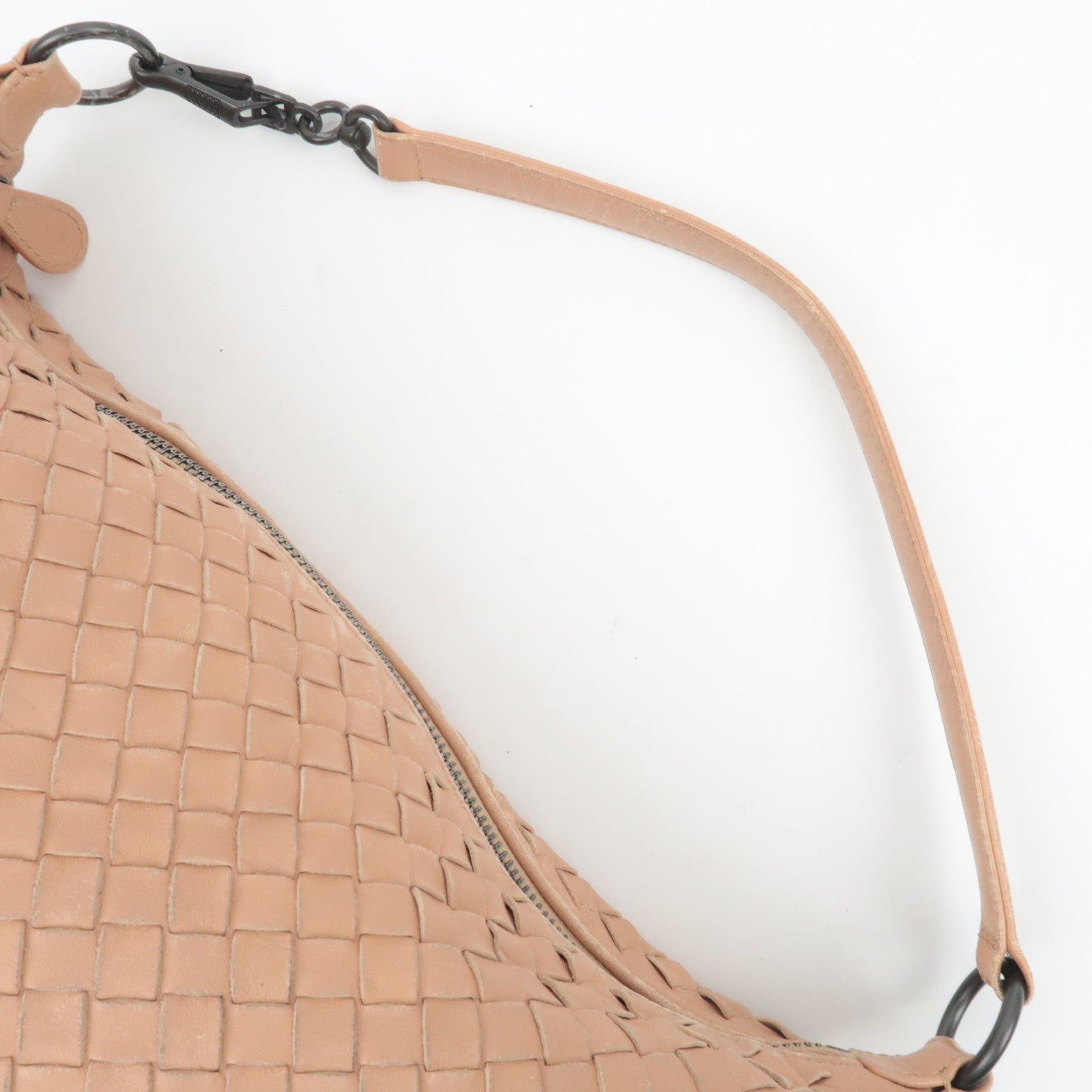 BOTTEGA VENETA Intrecciato Leather Shoulder Bag Beige