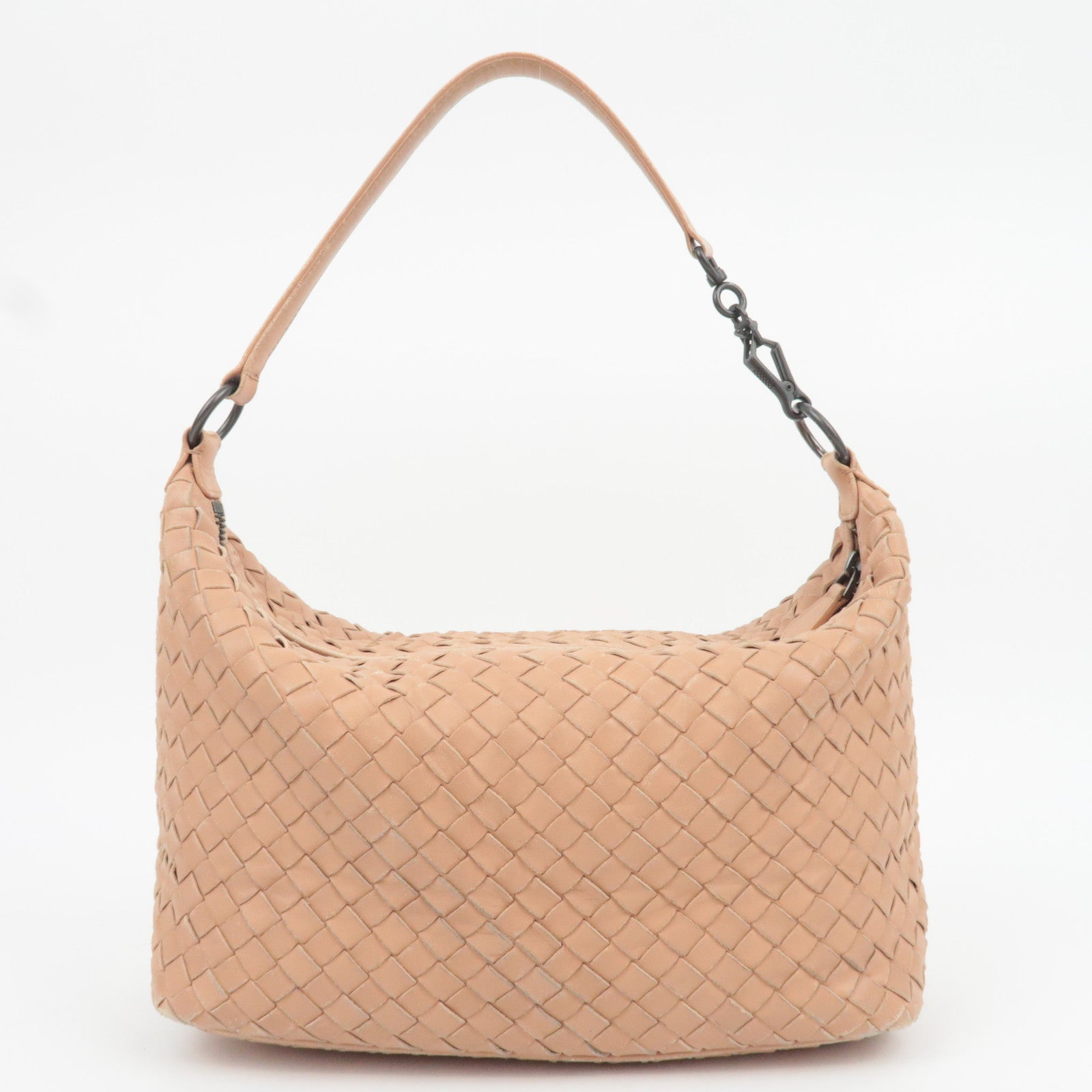 BOTTEGA VENETA Intrecciato Leather Shoulder Bag Beige