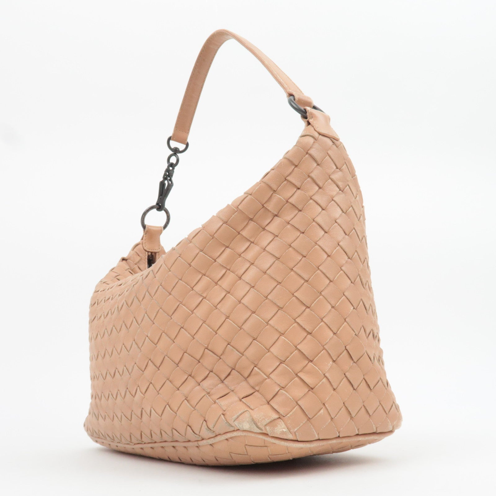 BOTTEGA VENETA Intrecciato Leather Shoulder Bag Beige