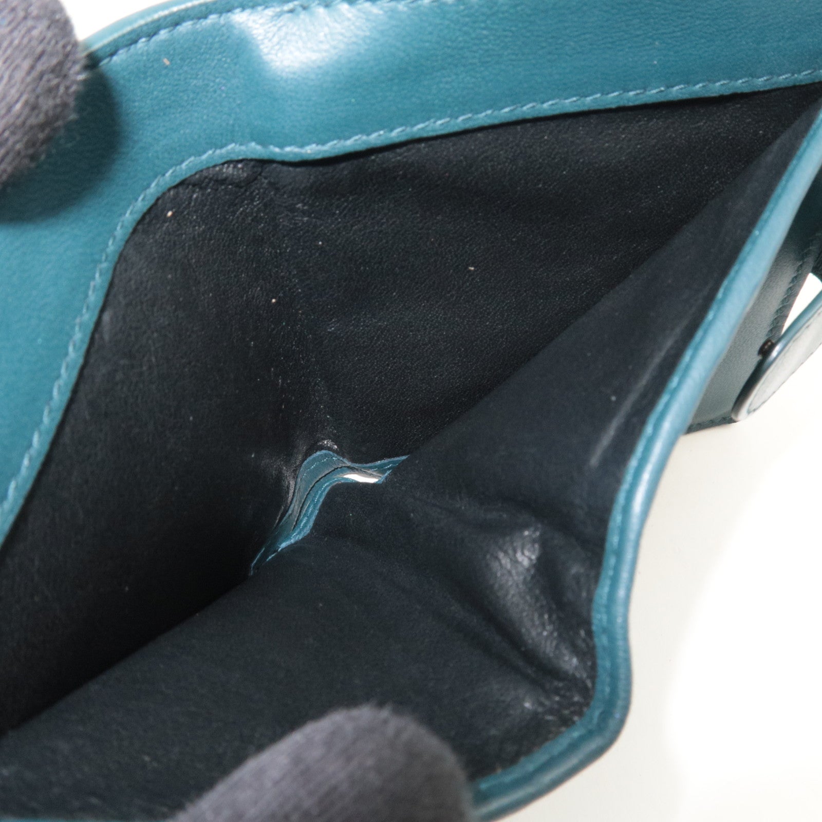 BOTTEGA VENETA Intrecciato Leather Wallet Dark Turquoise