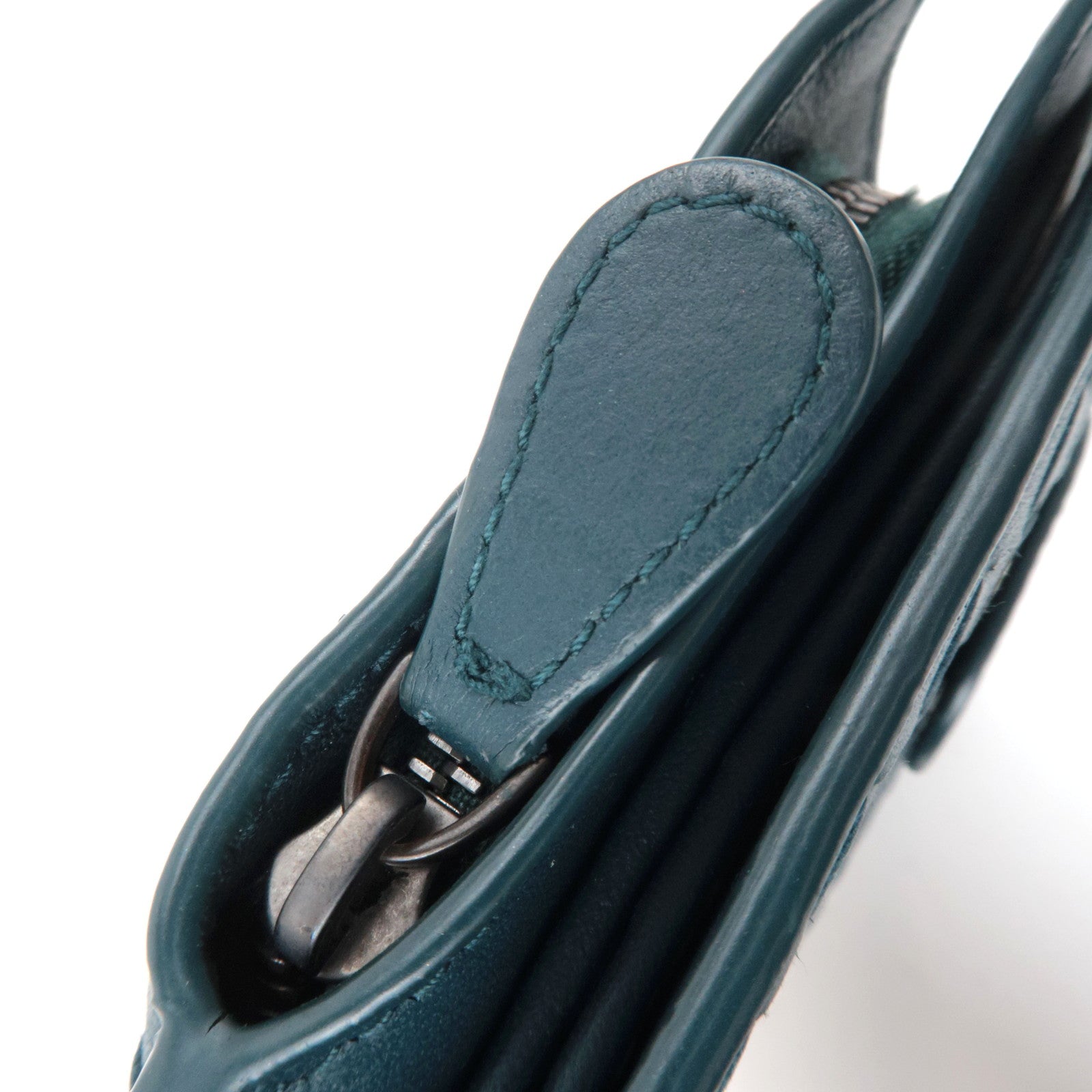 BOTTEGA VENETA Intrecciato Leather Wallet Dark Turquoise