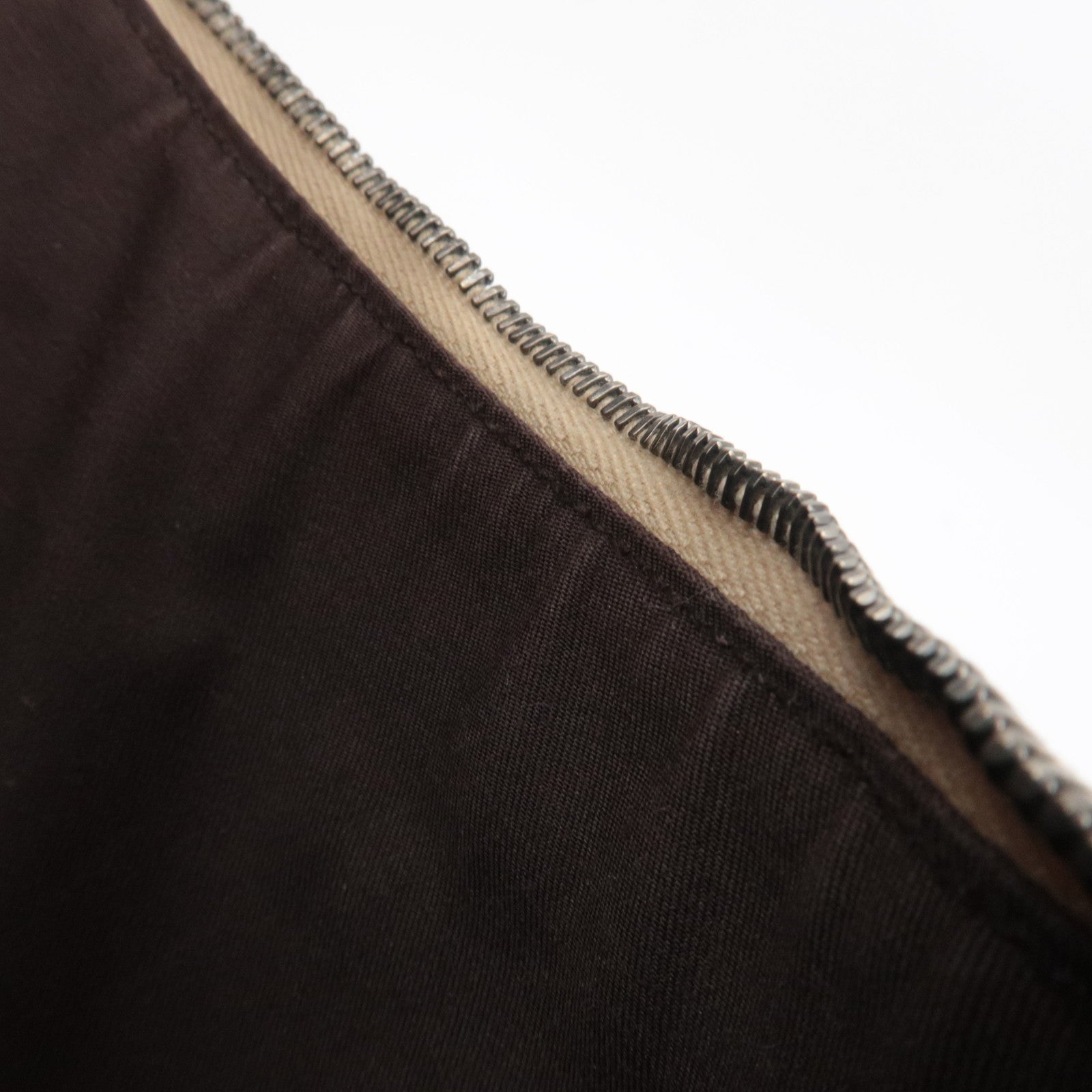 GUCCI GG Canvas Leather Shoulder Bag Beige Brown 124358