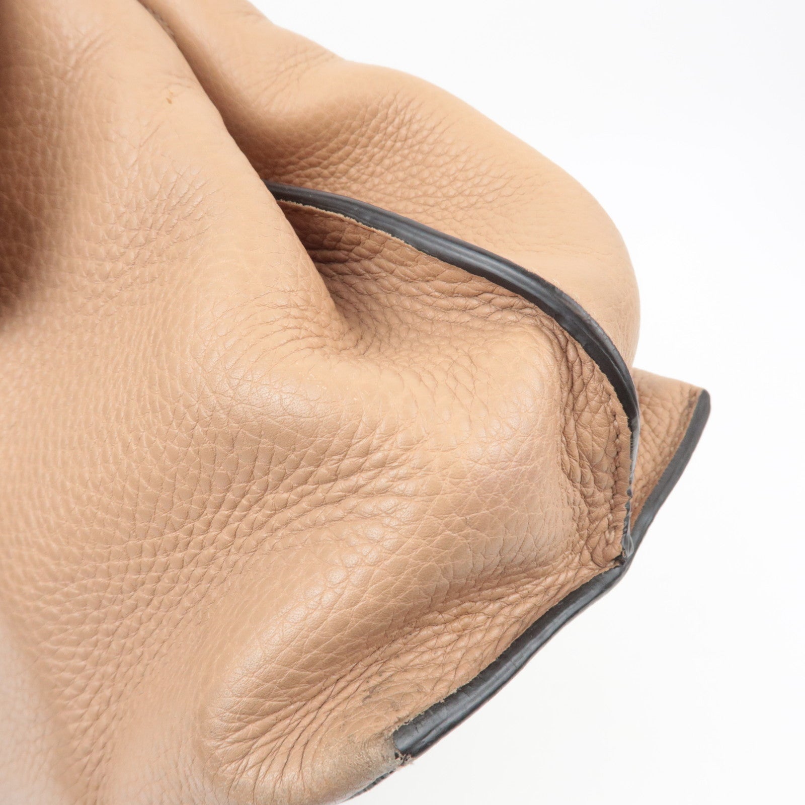 GUCCI Bamboo Daily 2Way Leather Handbag Beige 392013