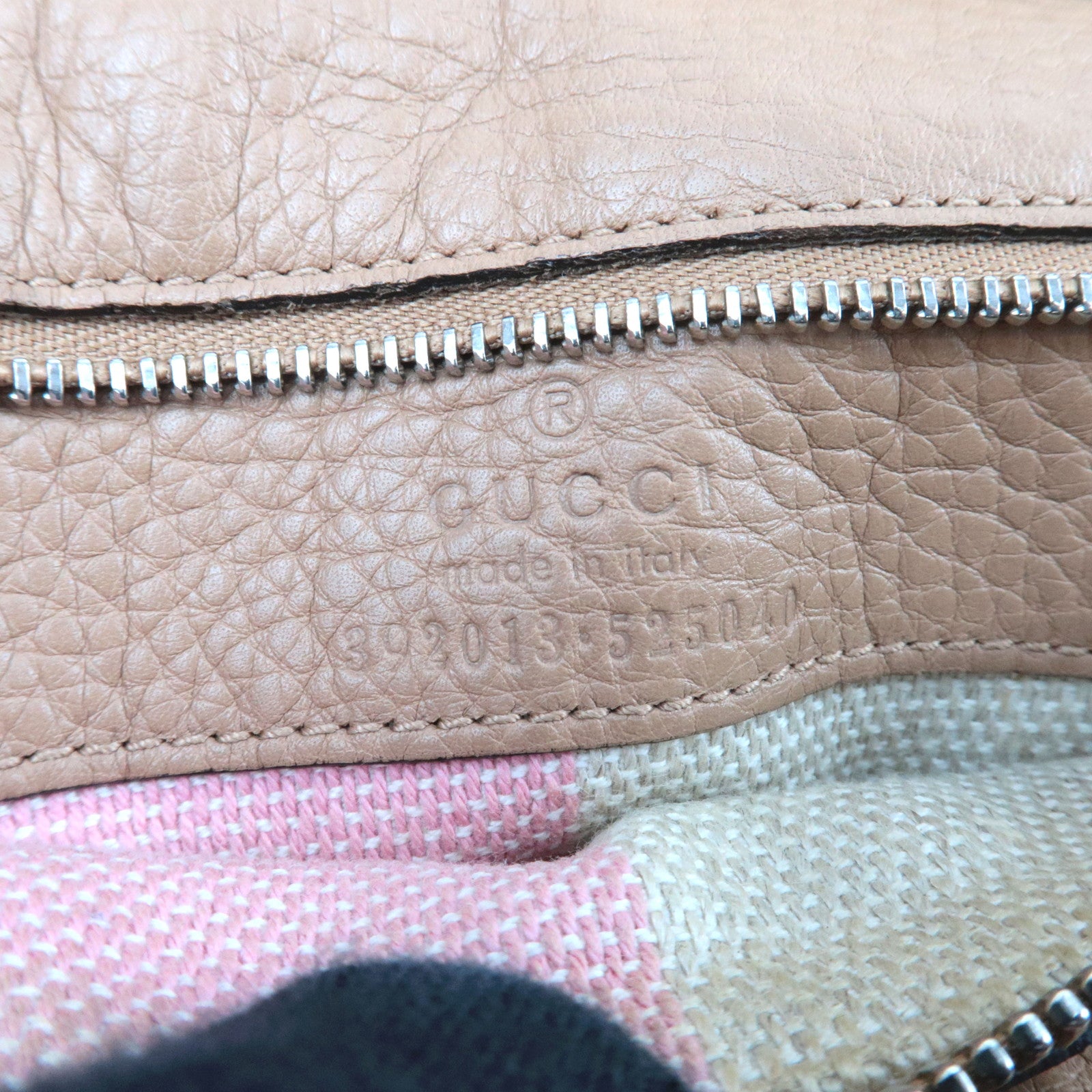 GUCCI Bamboo Daily 2Way Leather Handbag Beige 392013