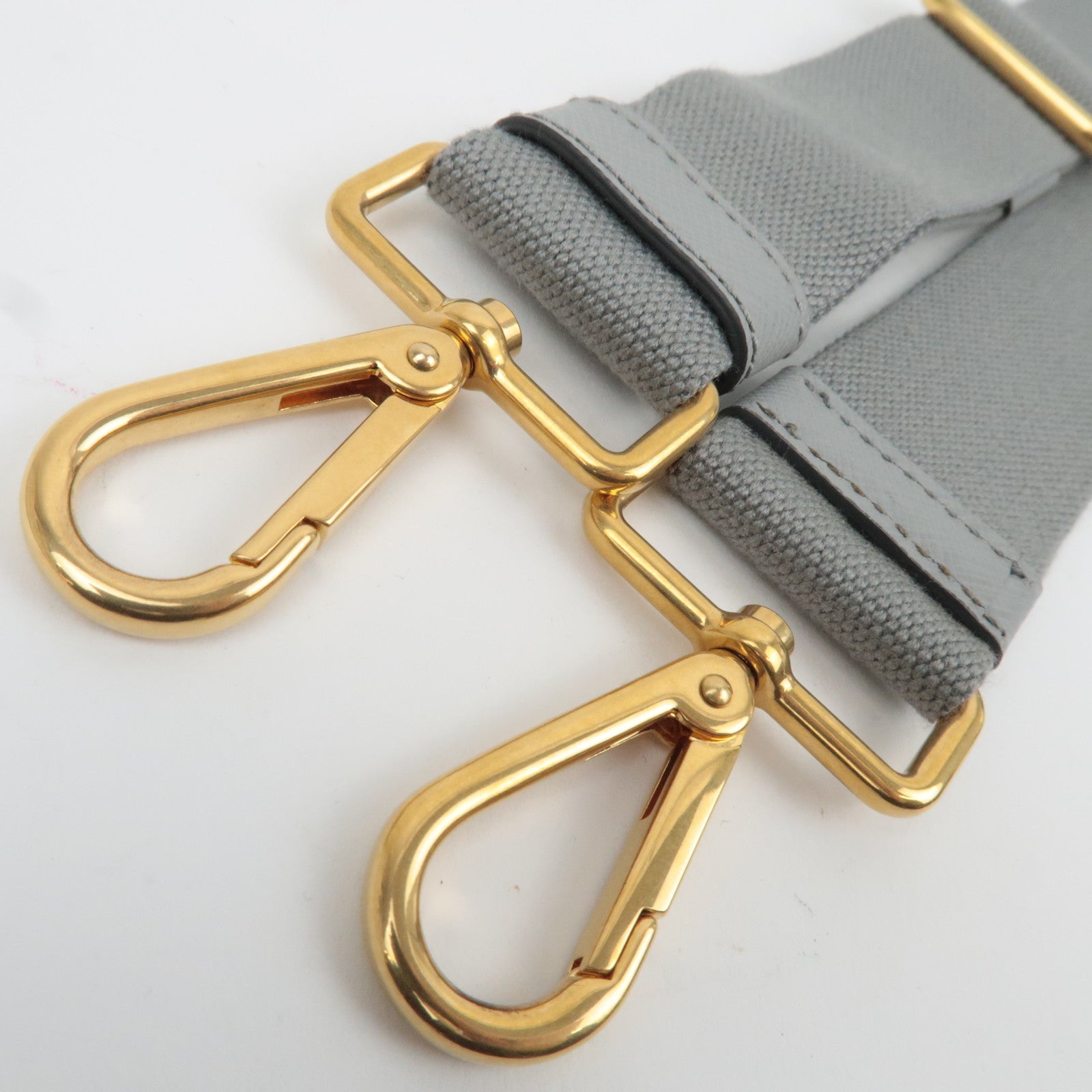 PRADA Canapa Mini 2Way Denim Tote Bag White 1BG439