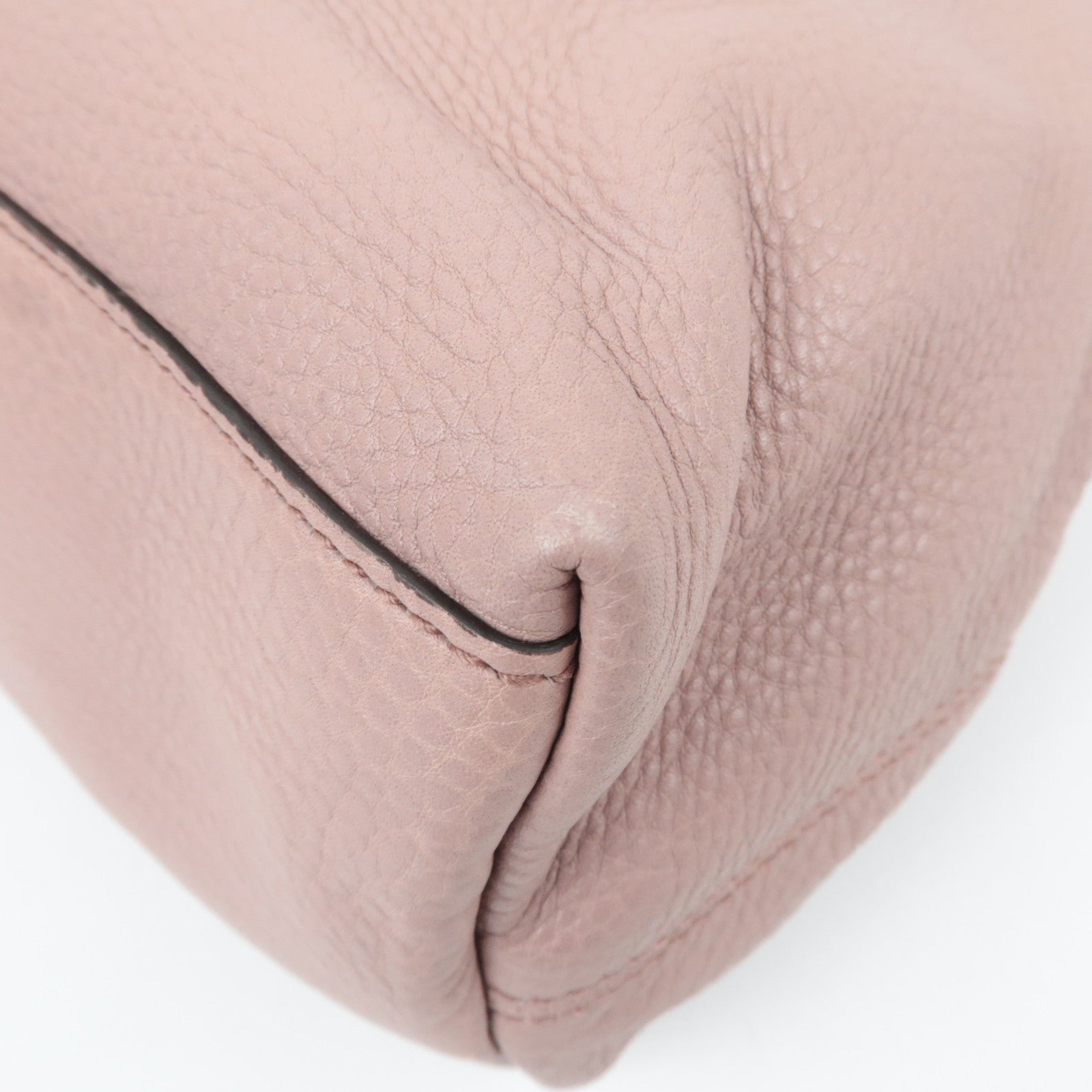 GUCCI Soho Interlocking G Leather Chain Shoulder Bag Pink 308982