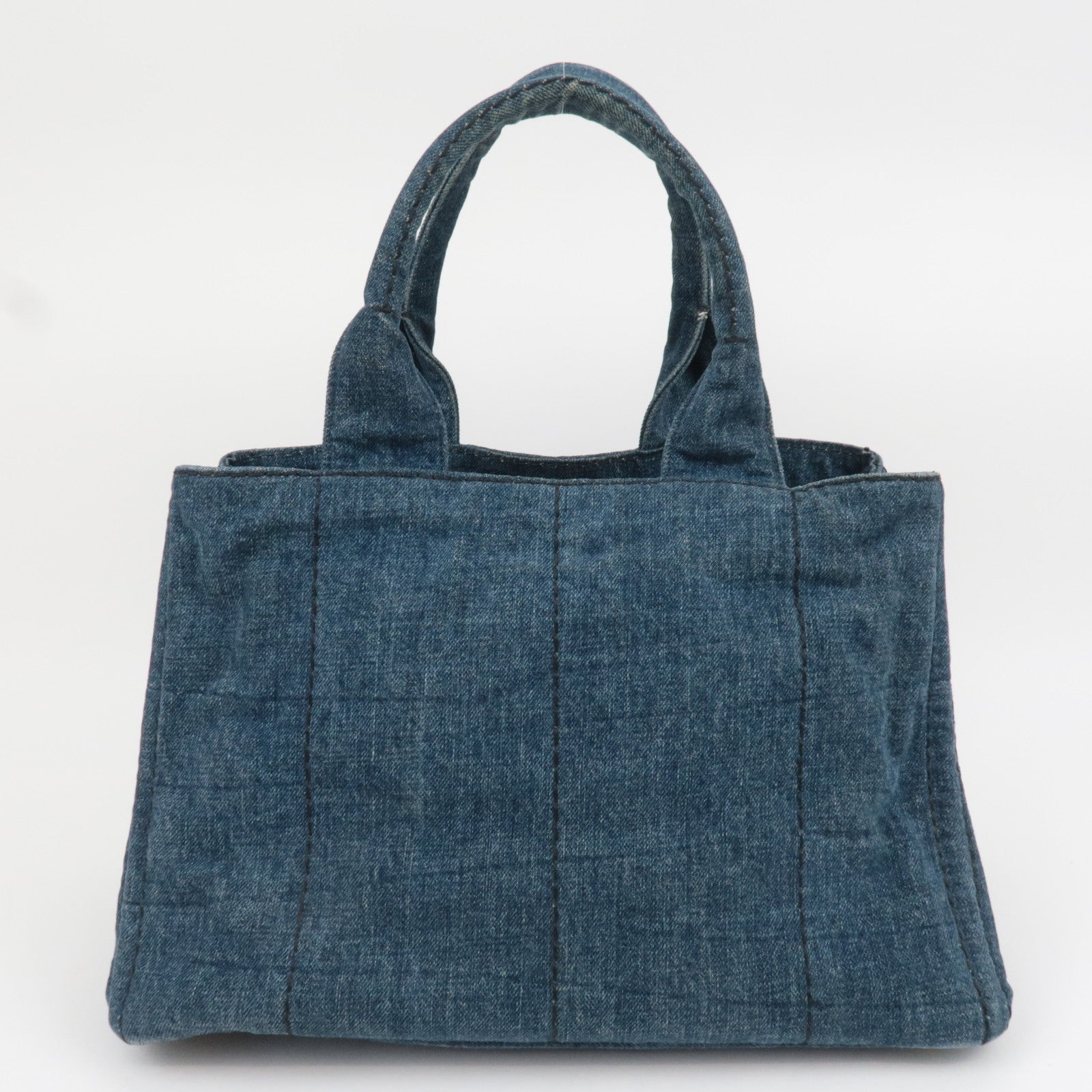 PRADA Canapa Medium Denim Tote Bag Blue B1877B