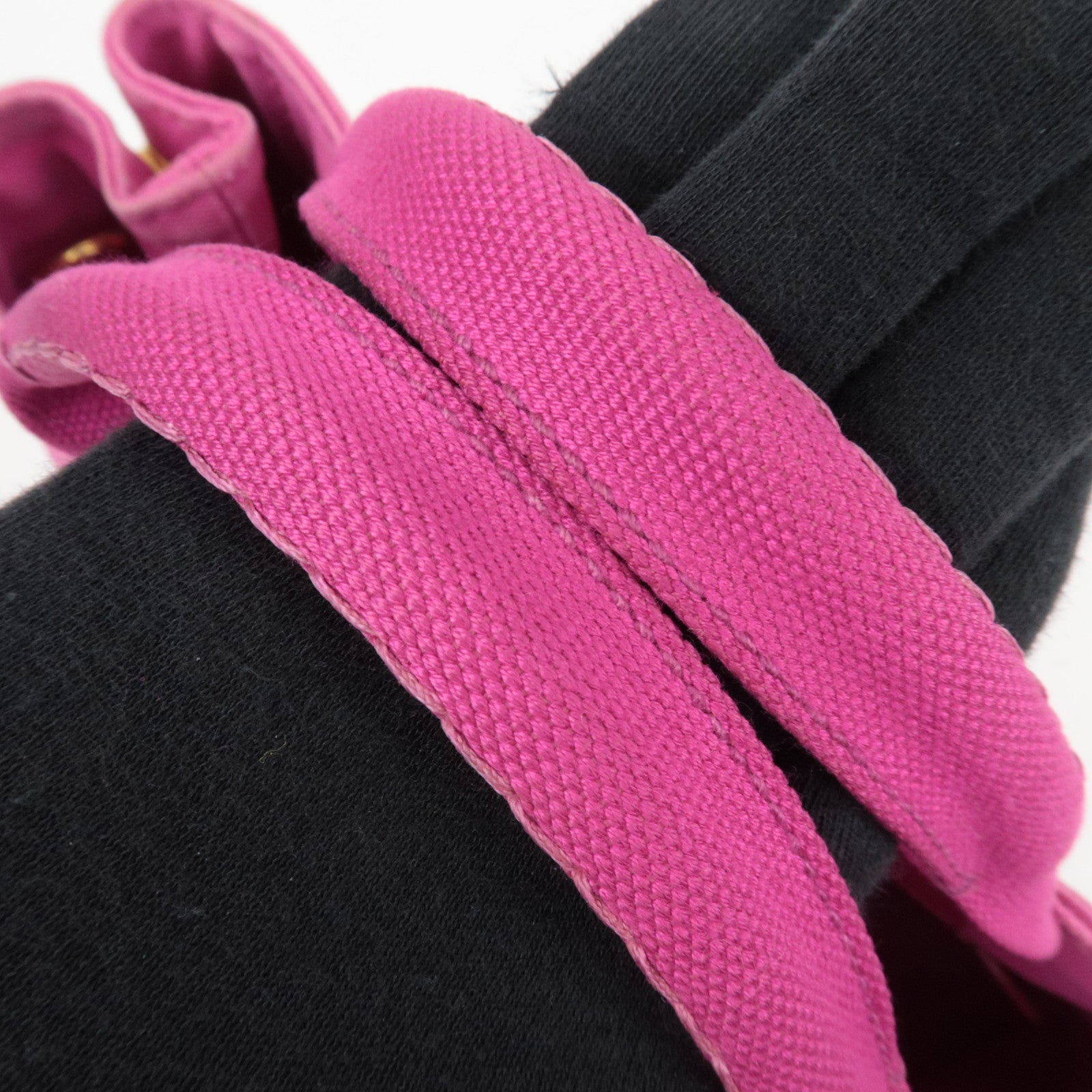 PRADA Canapa Mini 2Way Canvas Tote Bag Pink B2439G