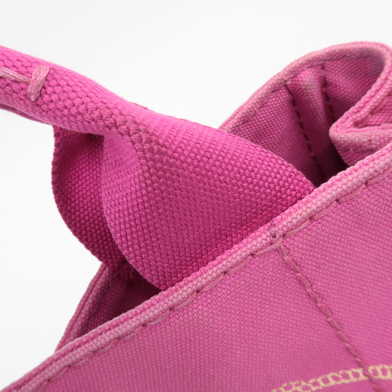 PRADA Canapa Mini 2Way Canvas Tote Bag Pink B2439G