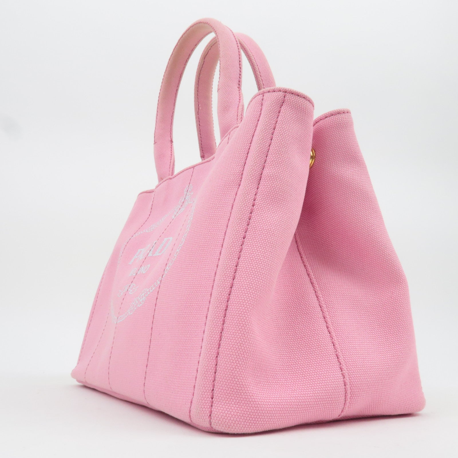 PRADA Canapa Mini Canvas 2Way Tote Bag Pink 1BG439