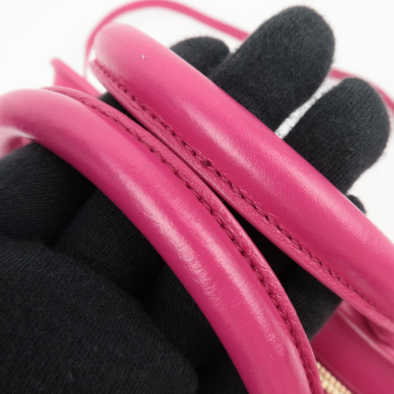 SAINT LAURENT Cabas Leather 2Way Bag Pink 357395