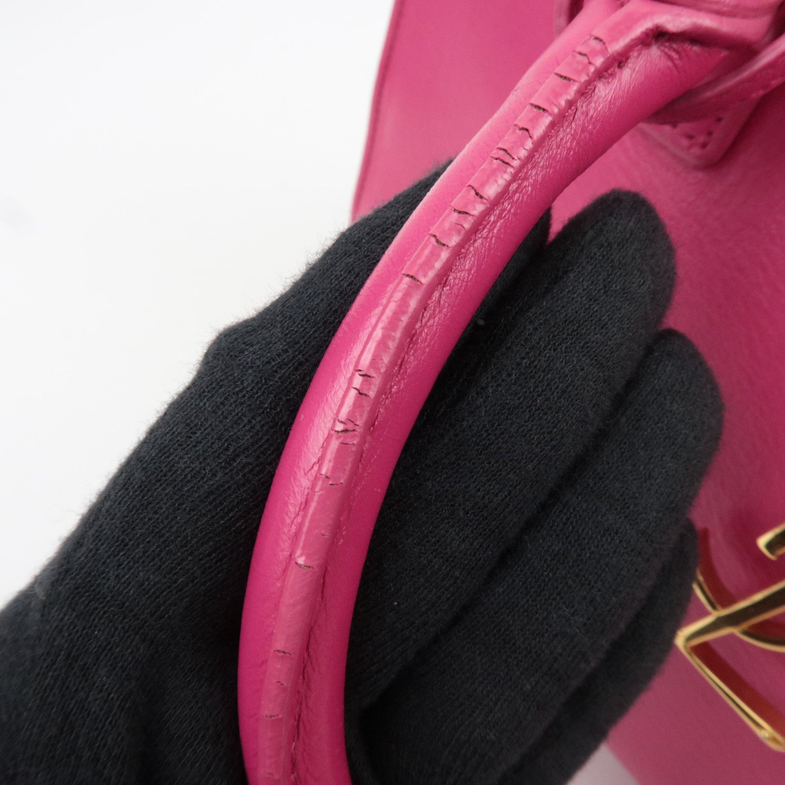 SAINT LAURENT Cabas Leather 2Way Bag Pink 357395