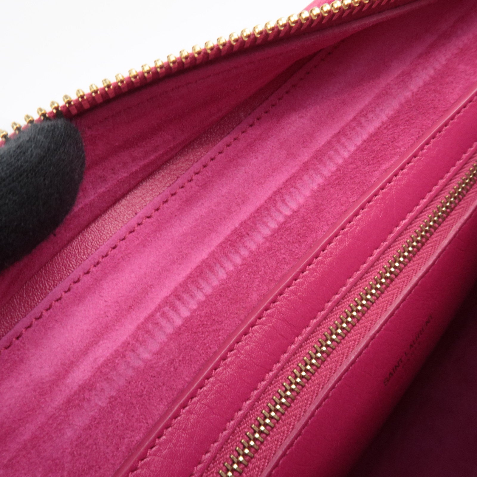 SAINT LAURENT Cabas Leather 2Way Bag Pink 357395