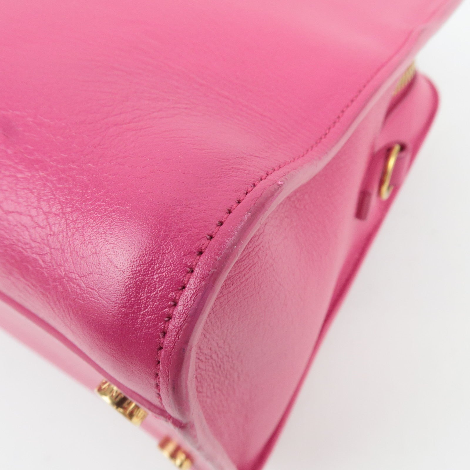 SAINT LAURENT Cabas Leather 2Way Bag Pink 357395