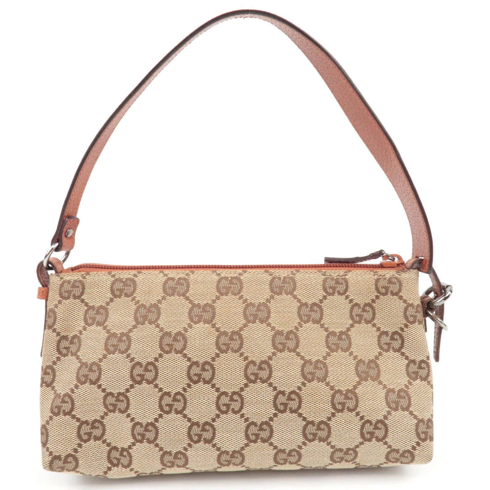 GUCCI Small Shoulder Bag GG Canvas Leather Beige 103399