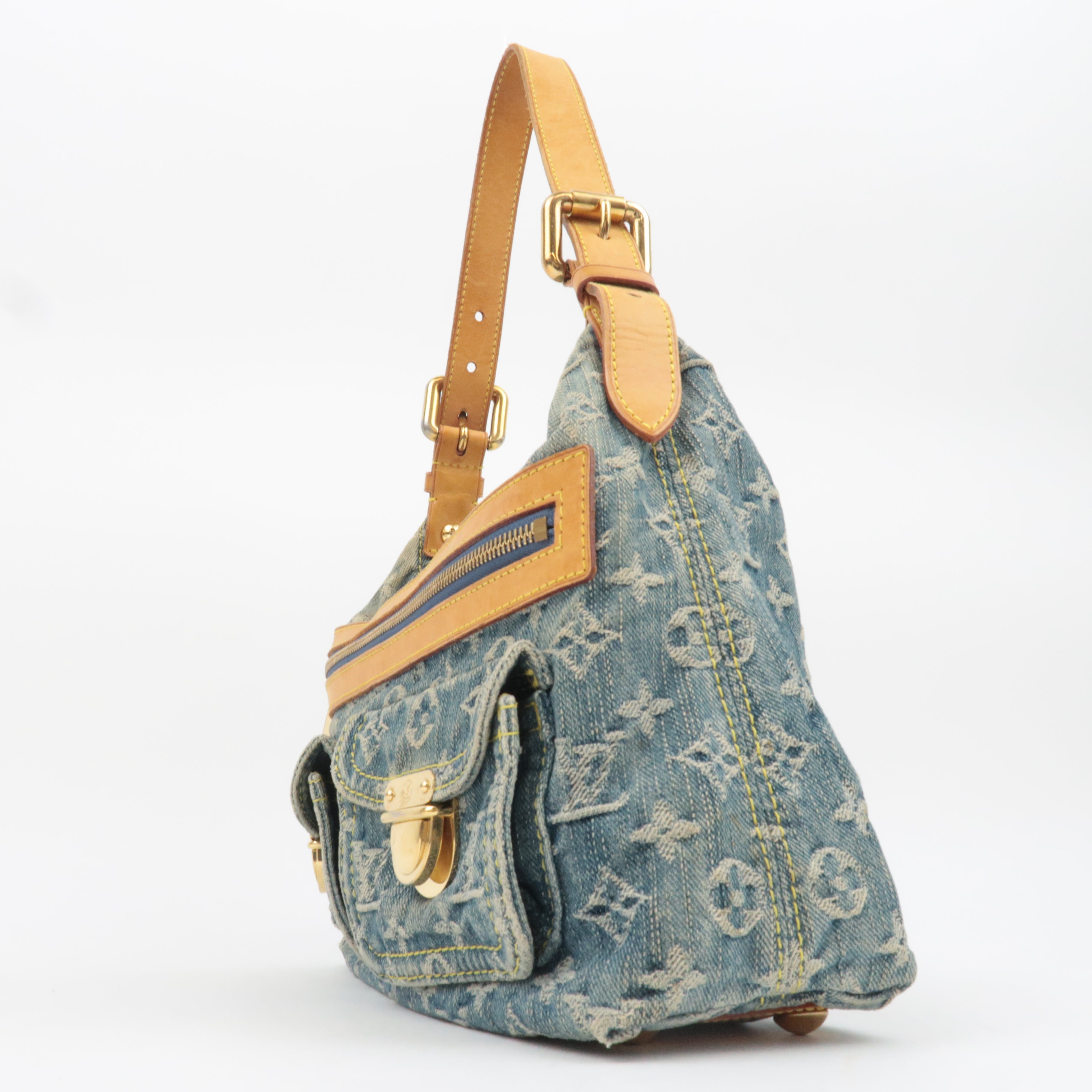 Louis Vuitton Monogram Denim Baggy PM Shoulder Bag M95049