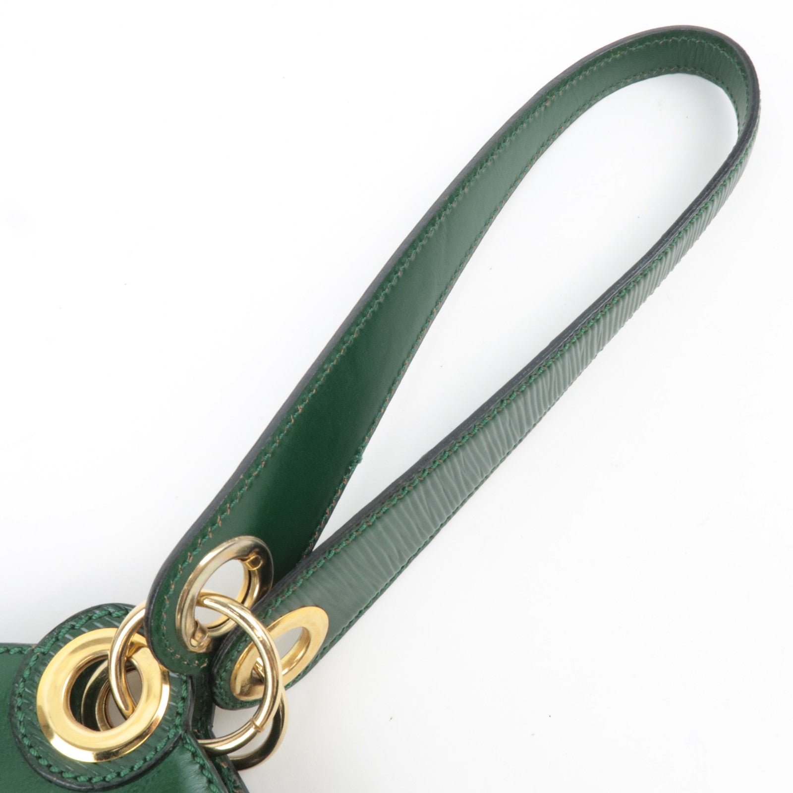 FENDI Vintage Leather Shoulder Bag Green