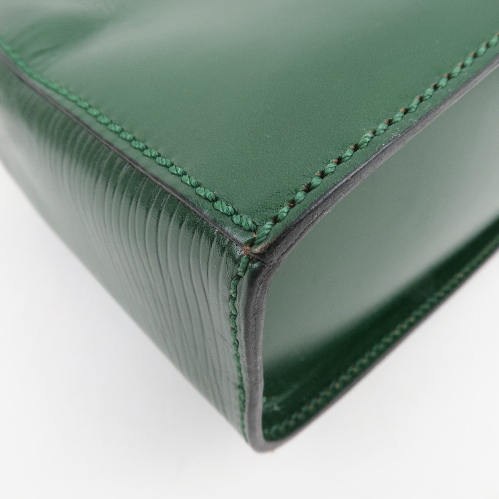 FENDI Vintage Leather Shoulder Bag Green