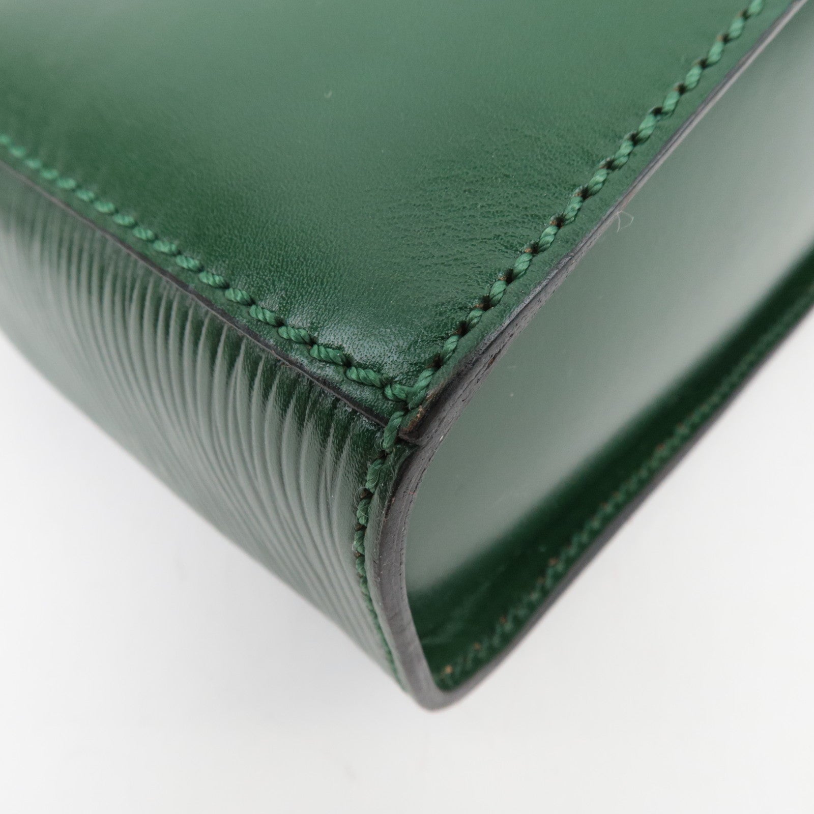 FENDI Vintage Leather Shoulder Bag Green