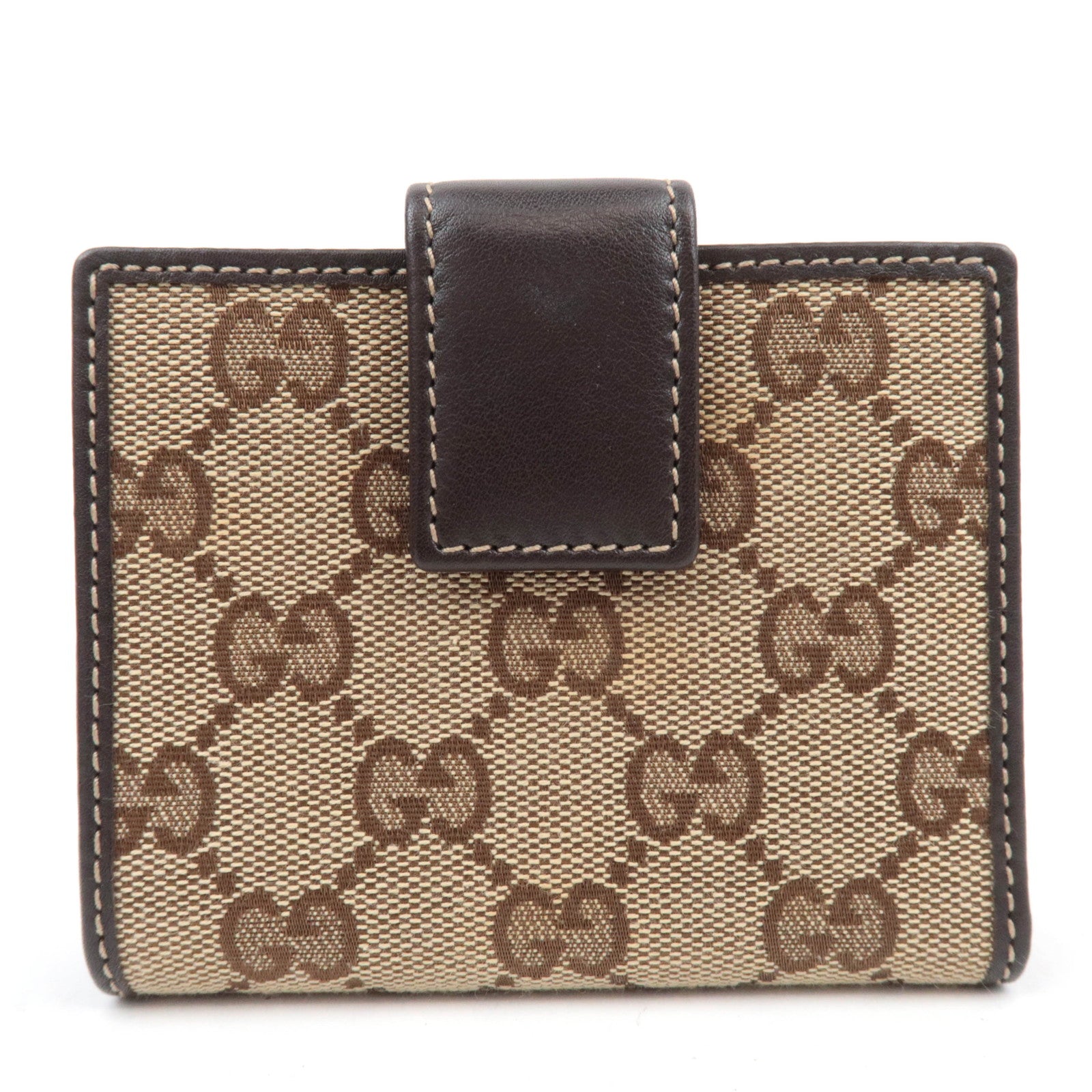 GUCCI Guccioli Chihuahua Wallet GG Canvas GG Plus Leather Beige 224224