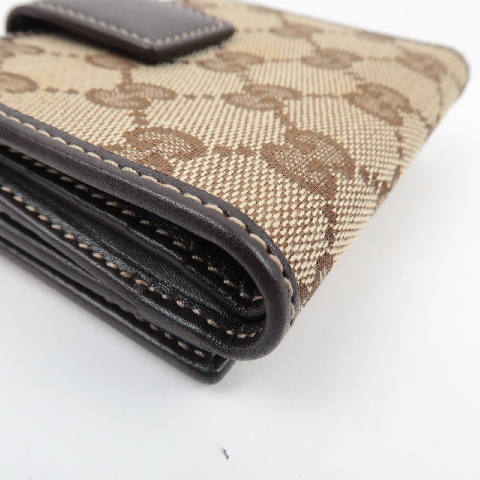 GUCCI Guccioli Chihuahua Wallet GG Canvas GG Plus Leather Beige 224224
