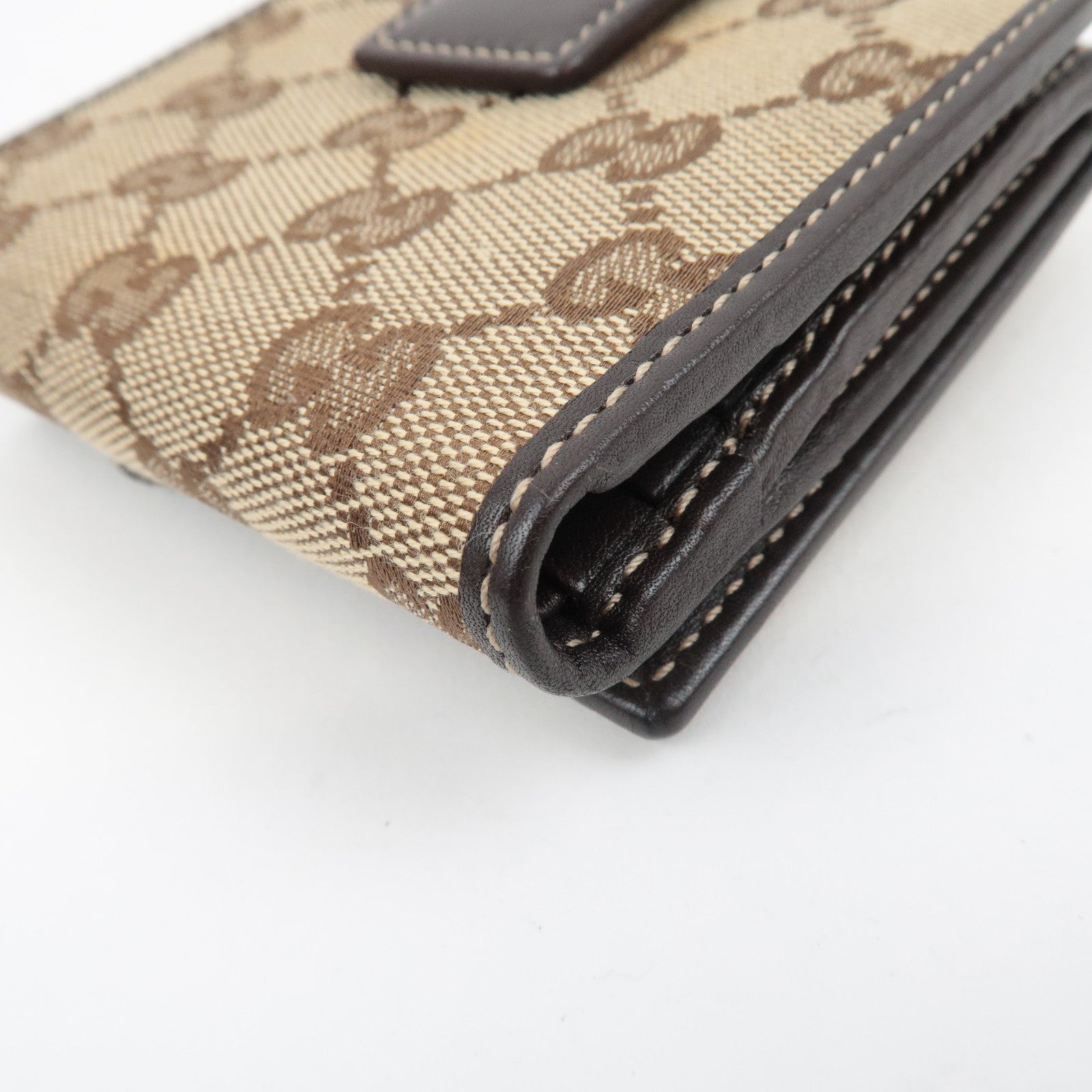 GUCCI Guccioli Chihuahua Wallet GG Canvas GG Plus Leather Beige 224224