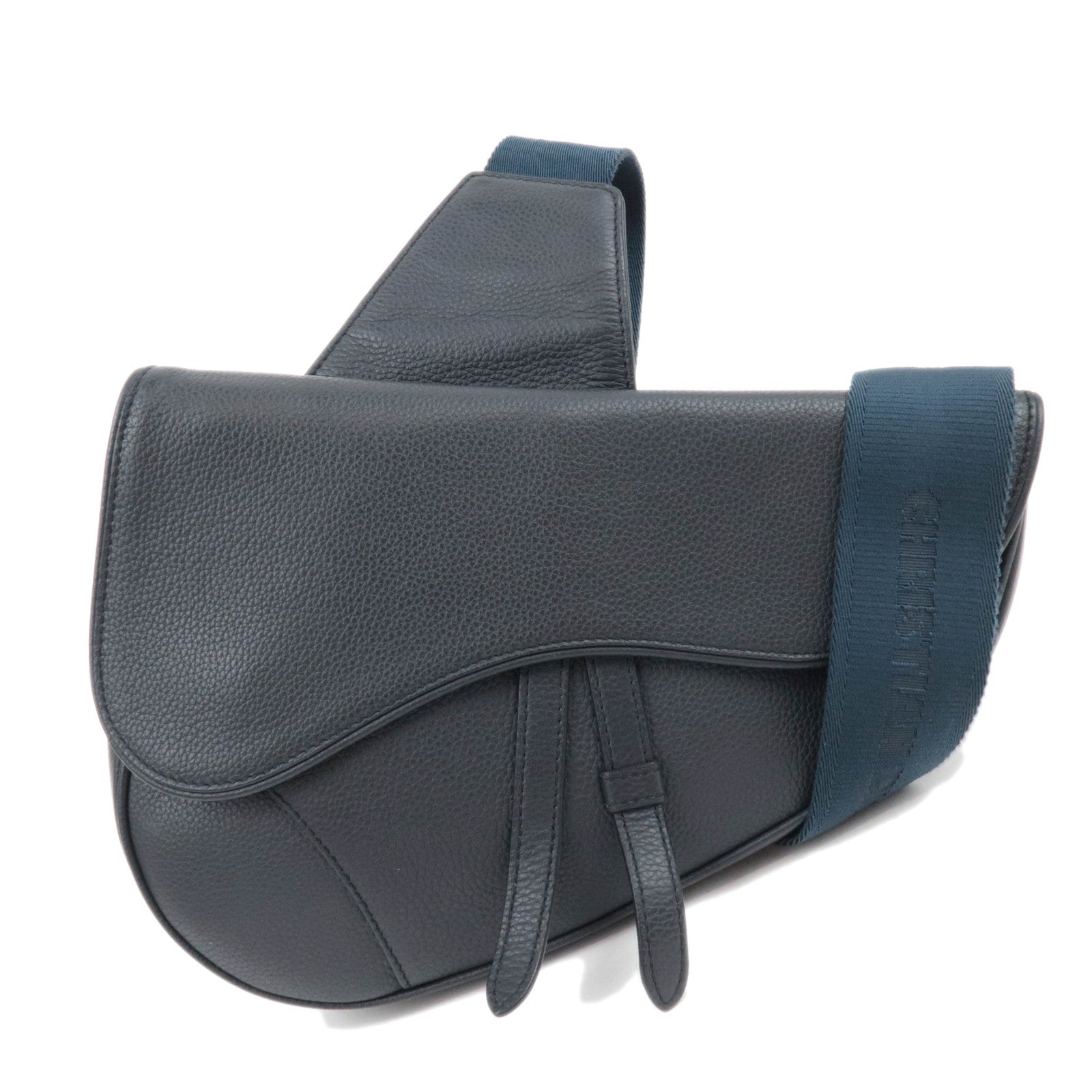 Christian Dior Dior Homme Leather Saddle Body Bag Dark Navy87126