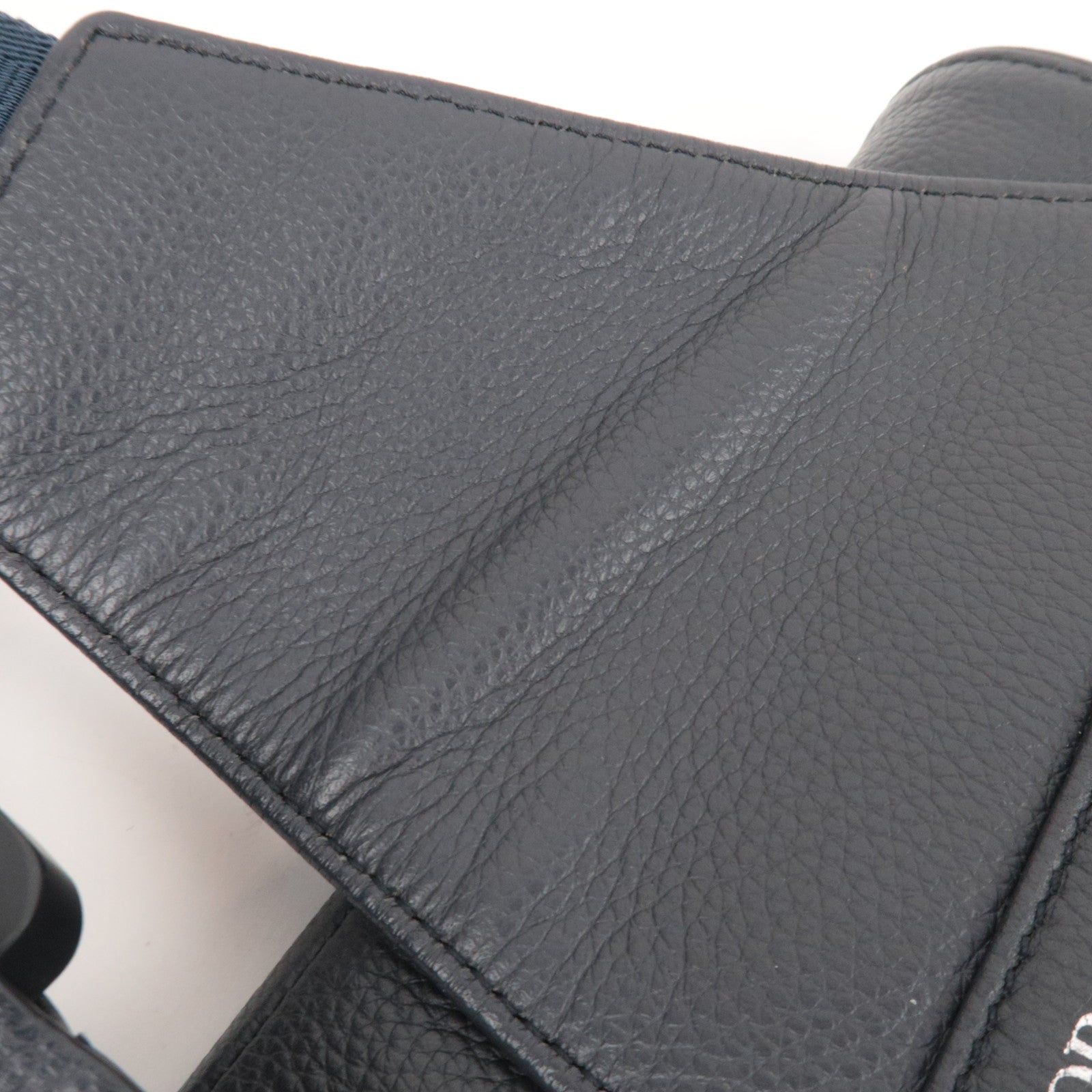 Christian Dior Dior Homme Leather Saddle Body Bag Dark Navy