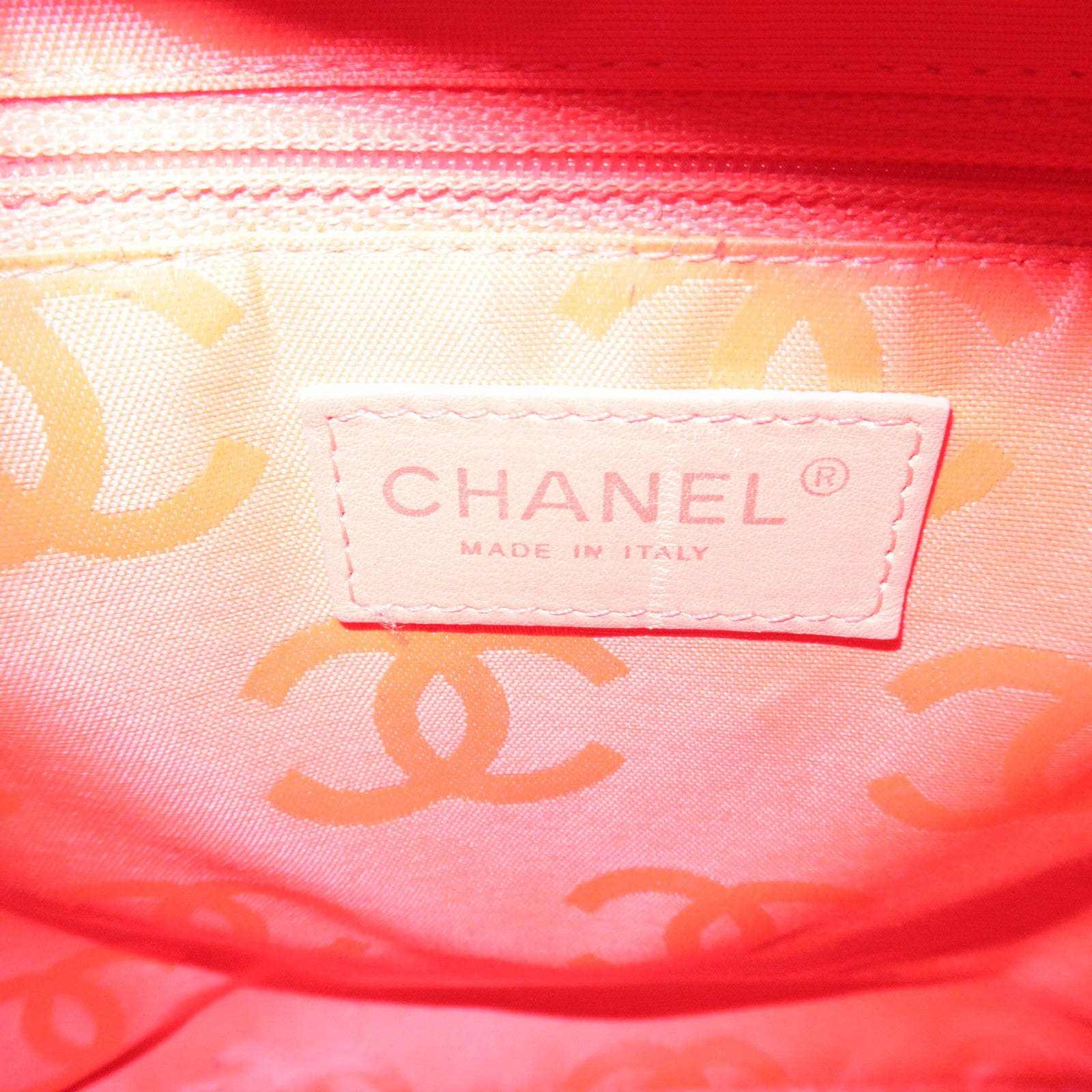 CHANEL Cambon Line Medium Tote Lambskin Patent Black A25167