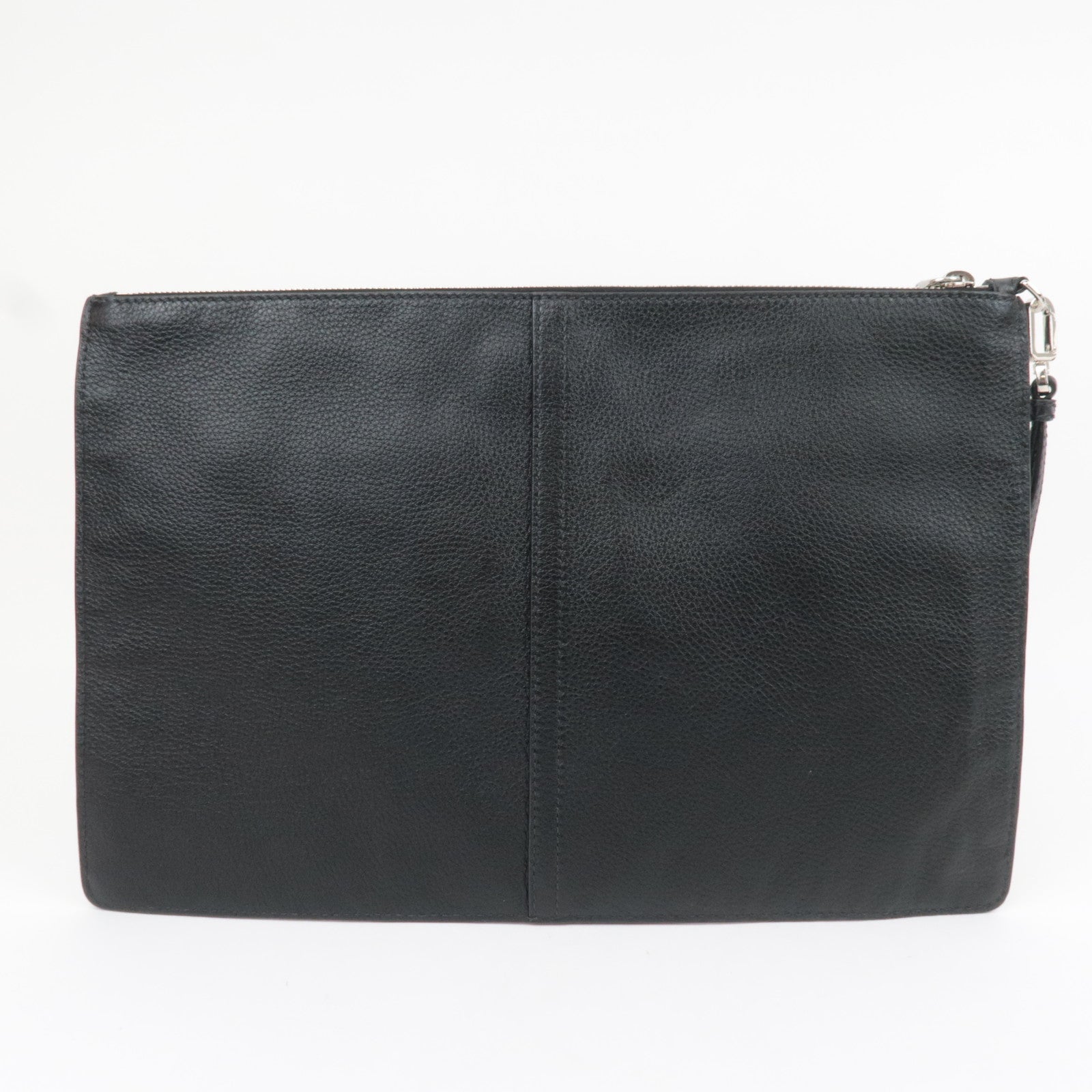 PRADA Leather Clutch Bag Black 2VN013