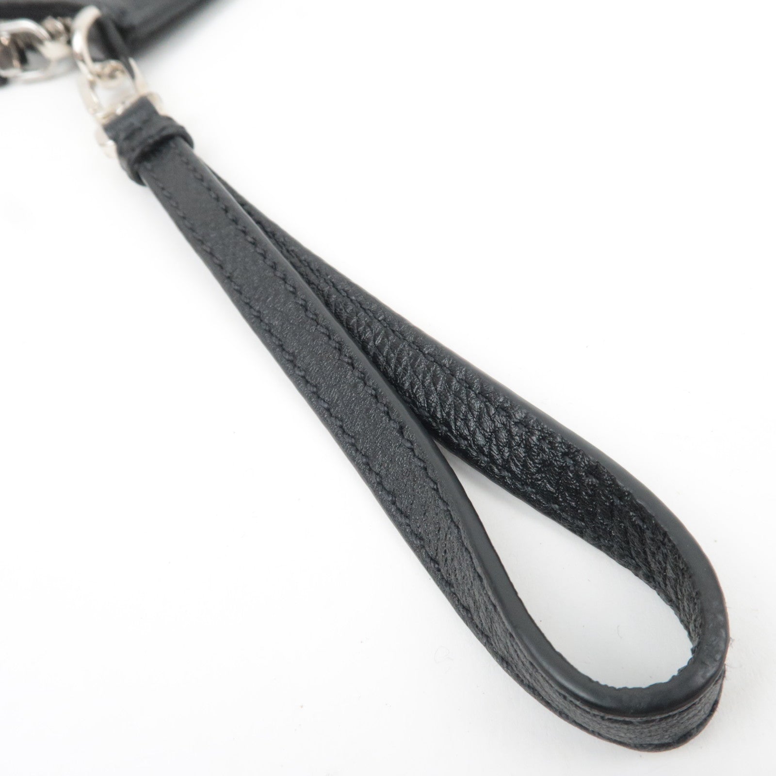 PRADA Leather Clutch Bag Black 2VN013